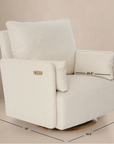 Ollie: a Chair and a Half - Swivel Nursery Glider with Back Recline Feature - High Performance Bouclé Oyster