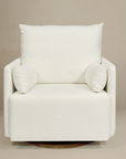Ollie: a Chair and a Half - Swivel Nursery Glider with Back Recline Feature - High Performance Bouclé Oyster