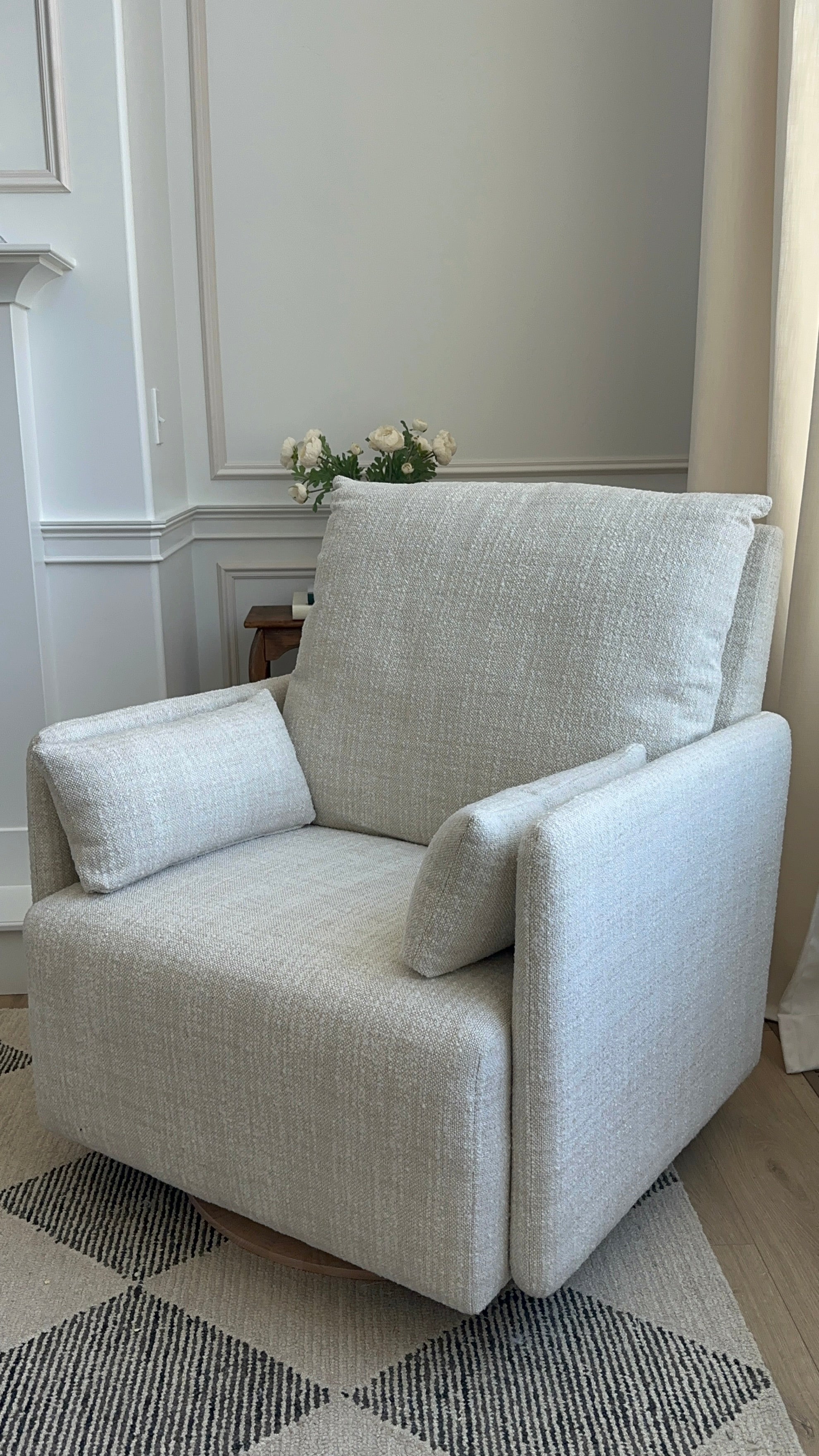 Ollie: a Chair and a Half - Swivel Nursery Glider with Back Recline Feature