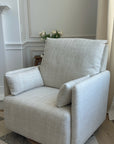 Ollie: a Chair and a Half - Swivel Nursery Glider with Back Recline Feature