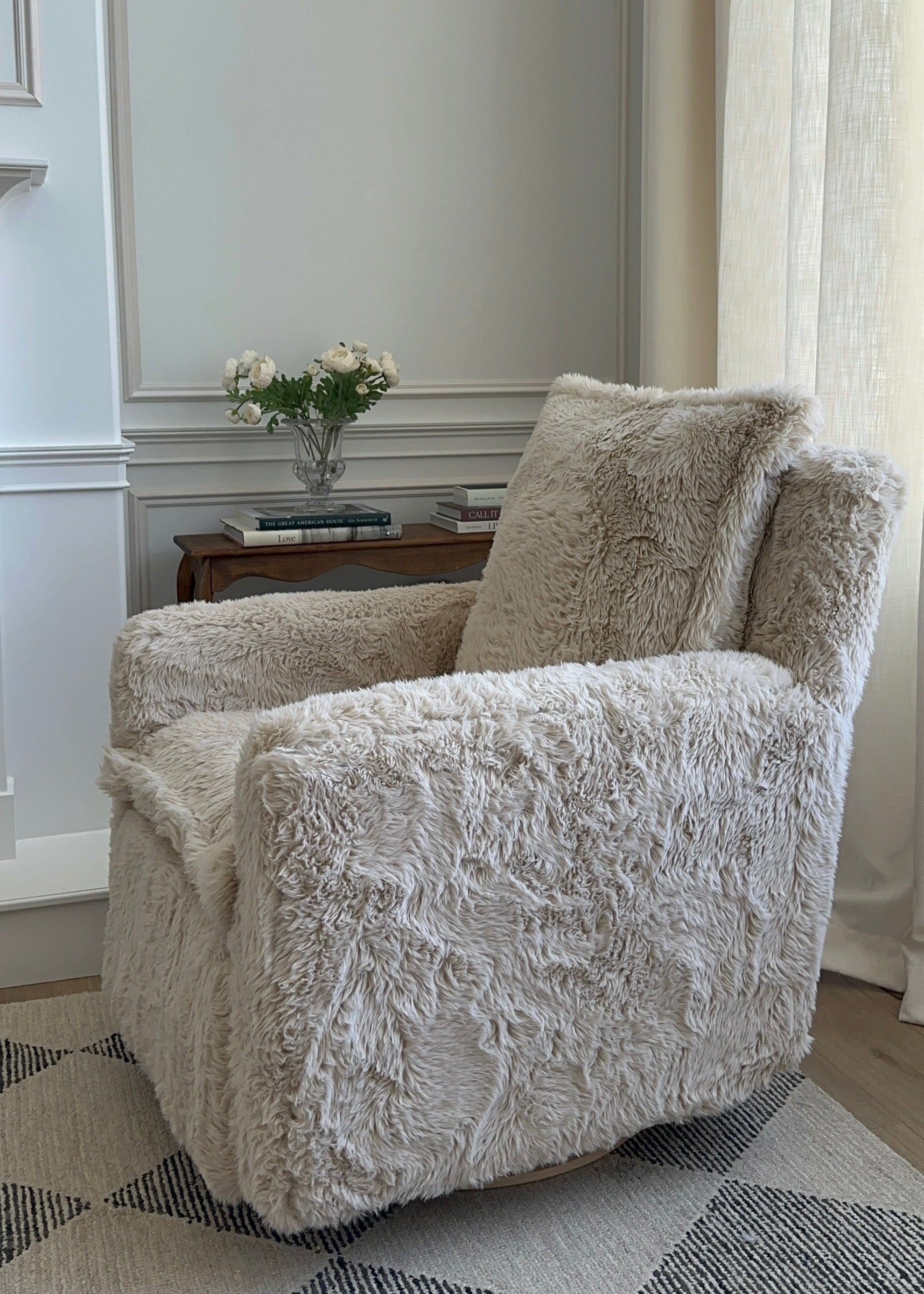 Flynn – Gliding Swivel Nursery Recliner - Aussie Faux Hide