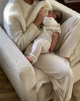 Flynn – Gliding Swivel Nursery Recliner - High Performance Bouclé Oyster