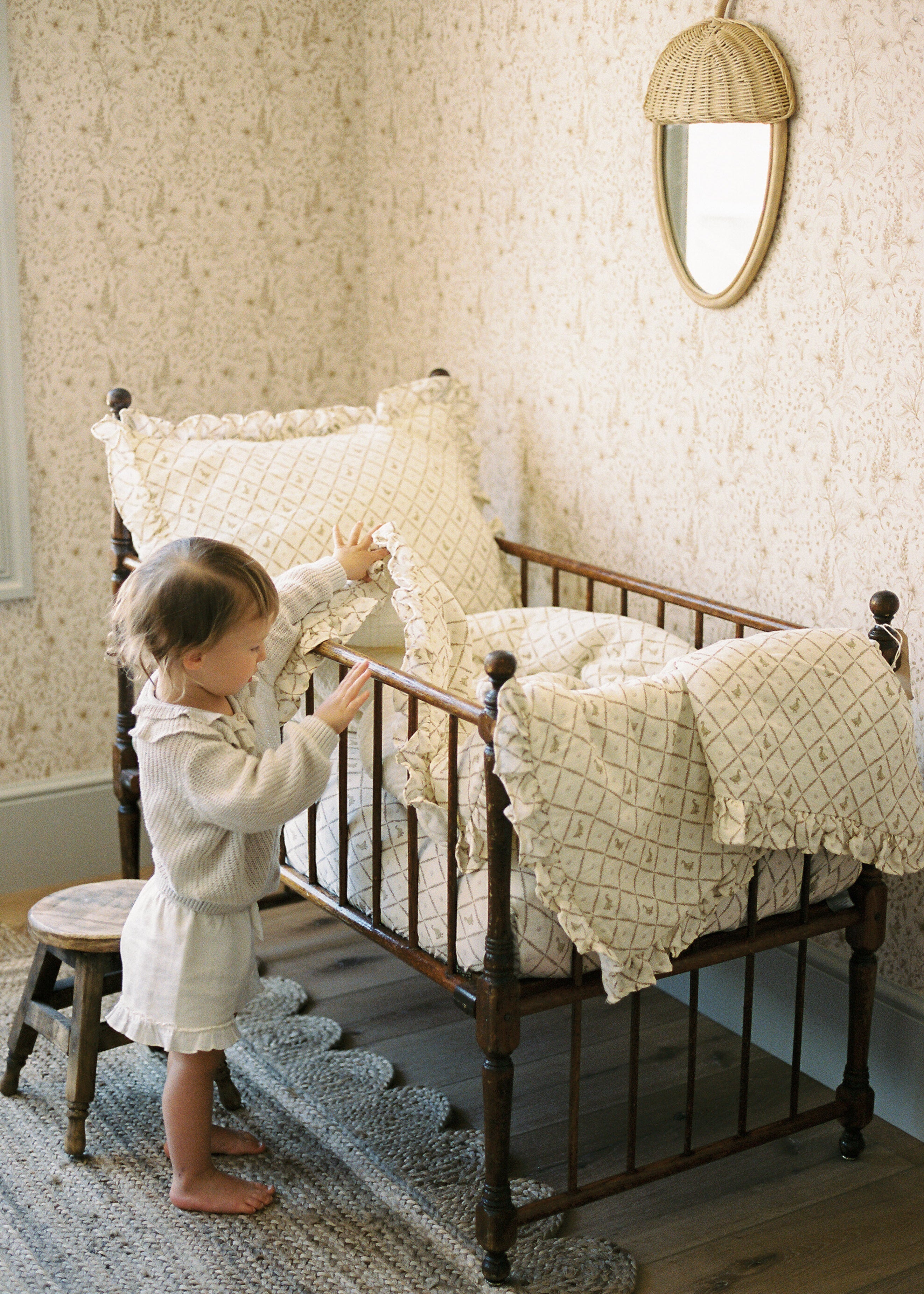 Butter Yellow Duck - Premium Muslin Crib Quilt & Sham Set