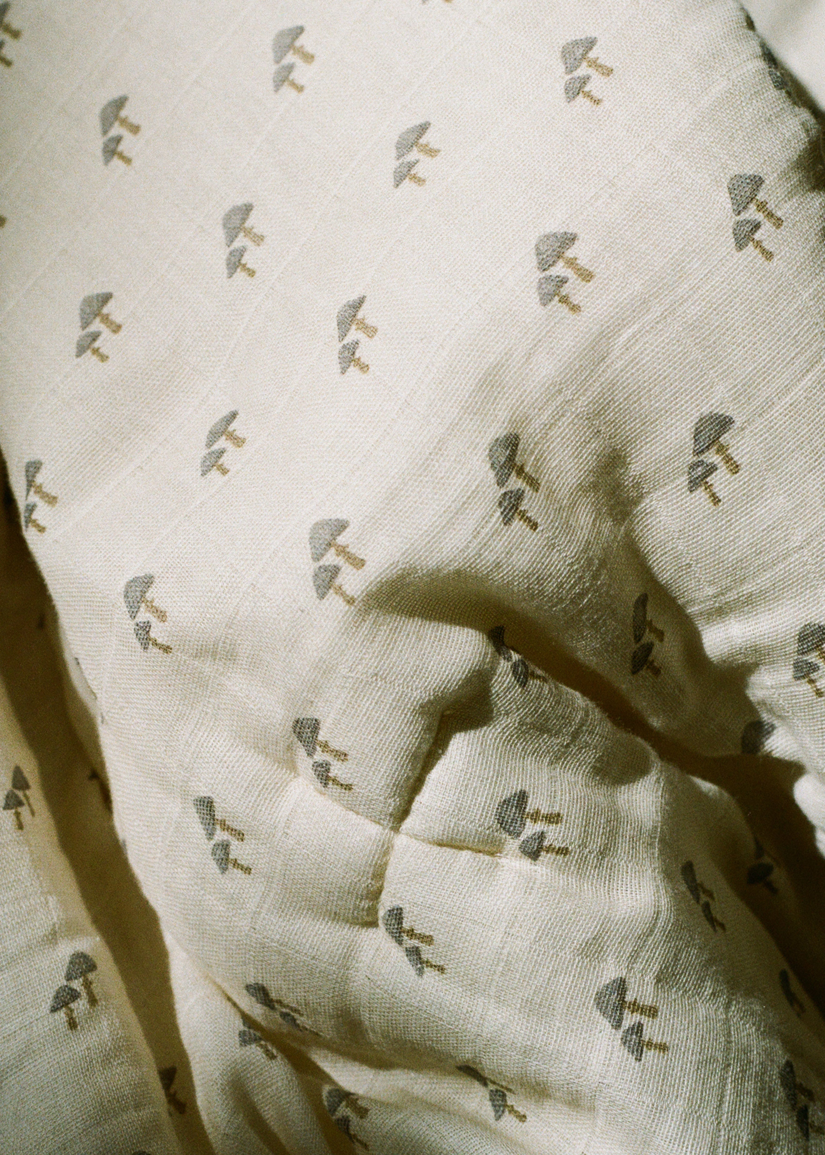 Mushroom - Premium Muslin Crib Quilt & Sham Set