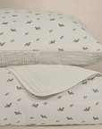 'Squirrel' - Premium Muslin Crib Quilt & Sham