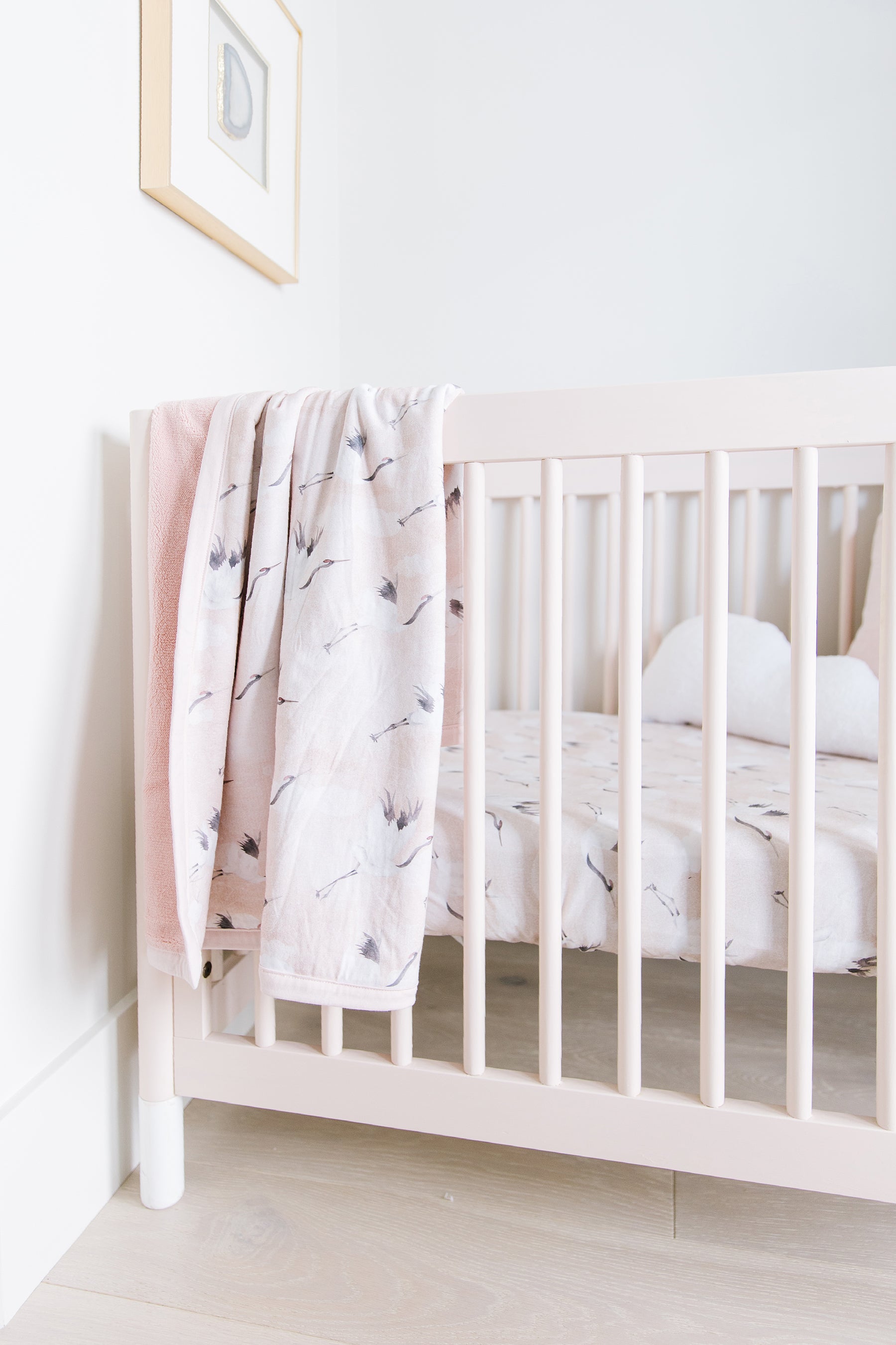 Crane Birds - Cuddle Plush Infant Blanket | Oilo™ Studio Archived ...
