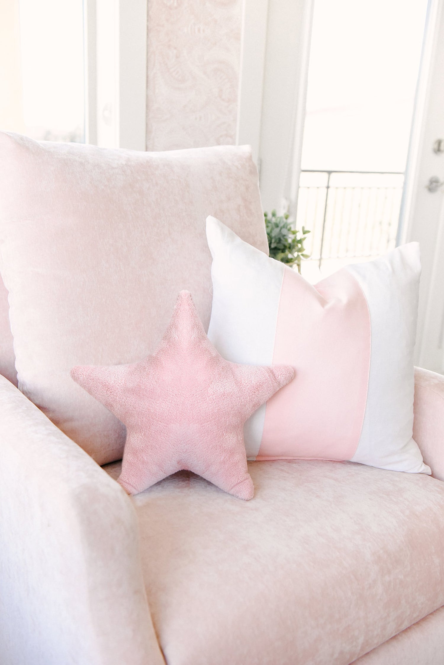 Plush Star Dream Pillow - Blush Pink