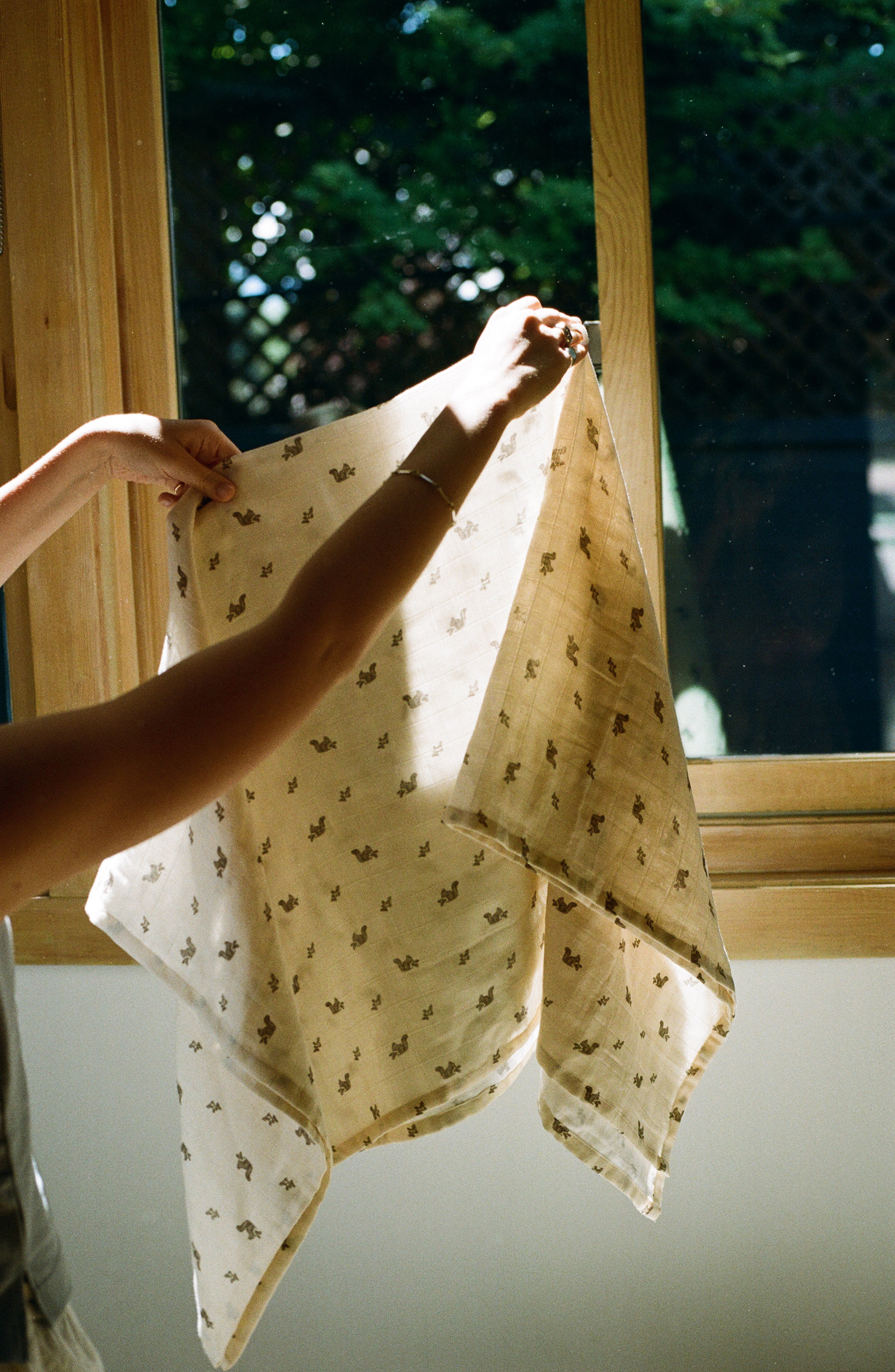 'Squirrel' & 'Mushroom' - Muslin Swaddle Blanket Set