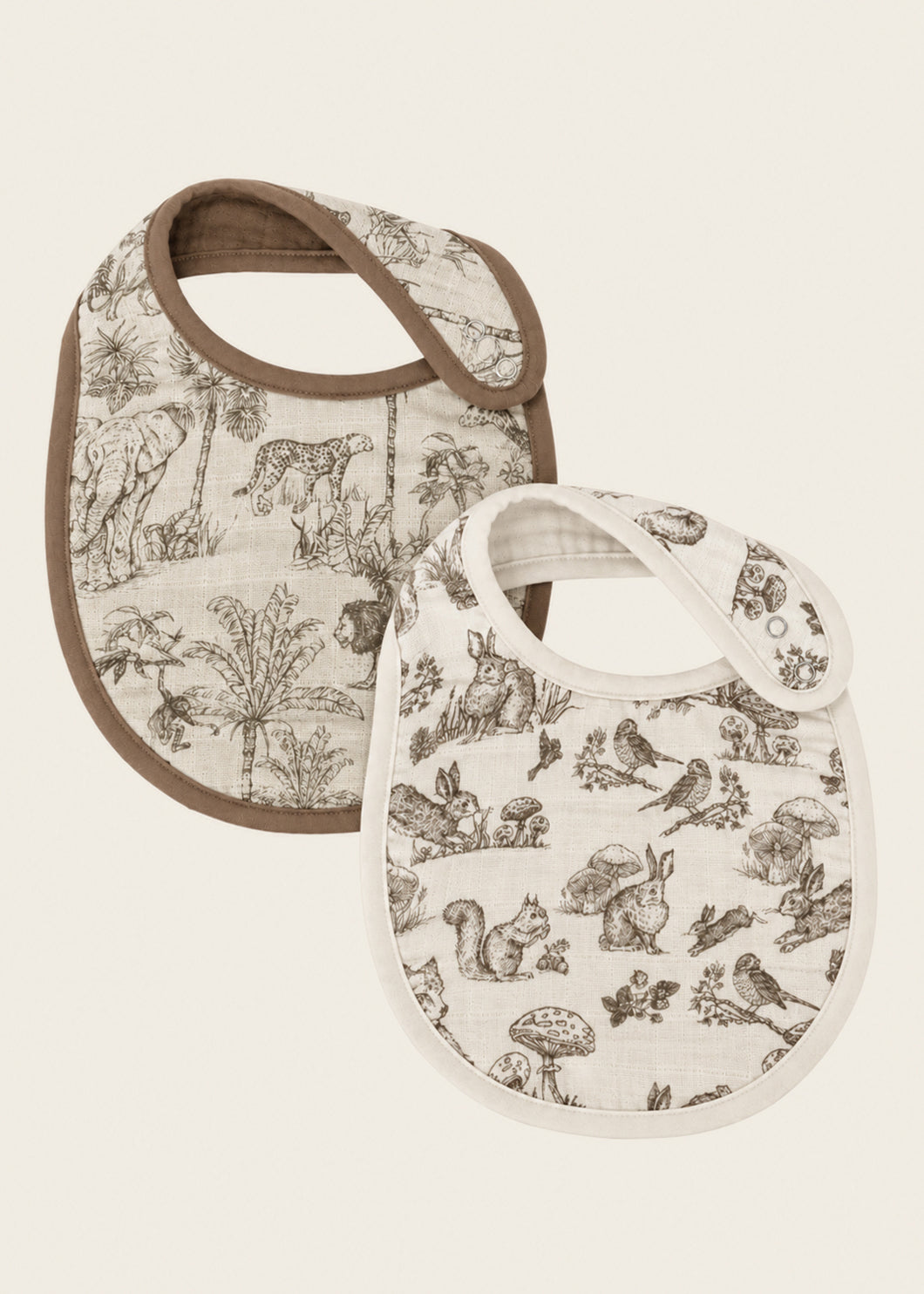 Vintage Safari & Woodland Nursery - Muslin Bib 2-Pack