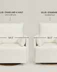 Ollie: a Chair and a Half - Swivel Nursery Glider with Back Recline Feature