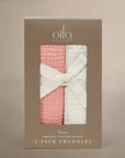 'Eggshell' Creme & 'Rosette' Pink - Premium Muslin Swaddle Blanket Set