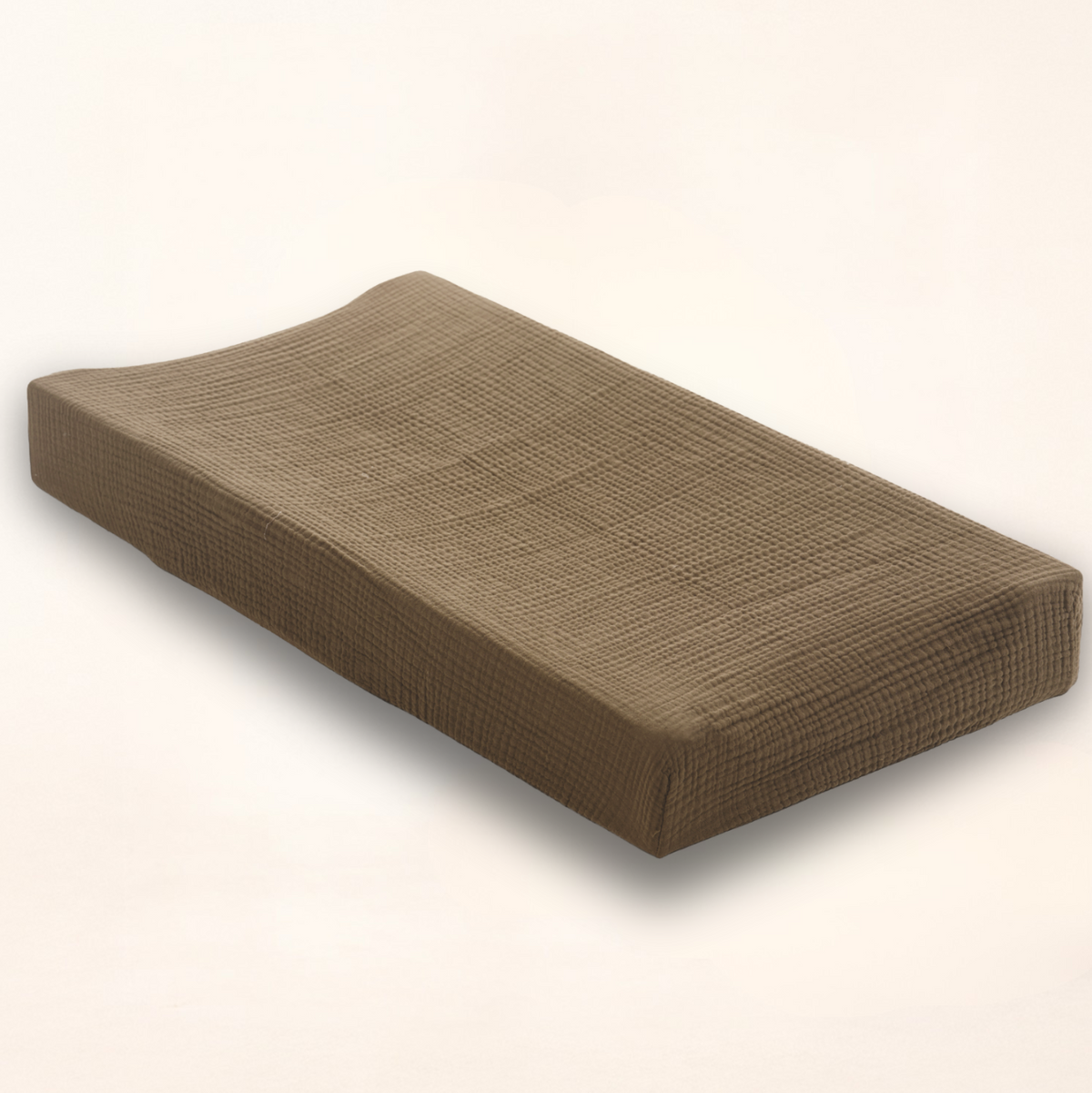 Bark Brown - Premium Muslin Convertible Bassinet Sheet & Changing Pad Cover