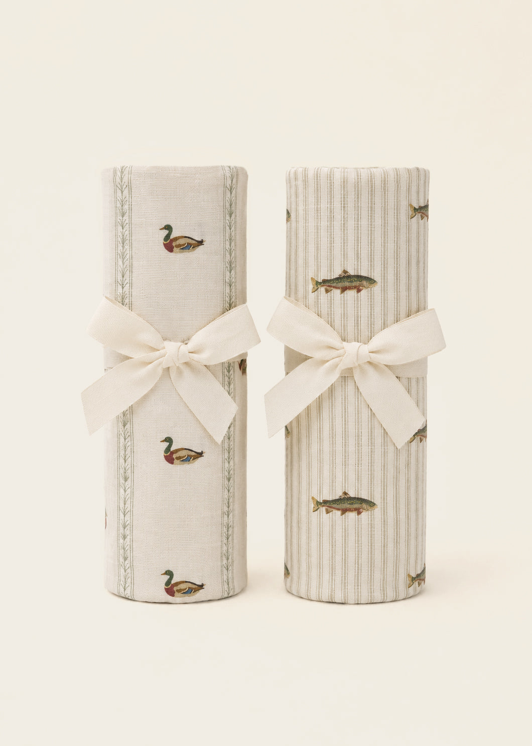 Mallard Duck & Trout - Muslin Swaddle Blanket Set