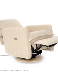 Flynn – Gliding Swivel Nursery Recliner - Sheepskin Linen