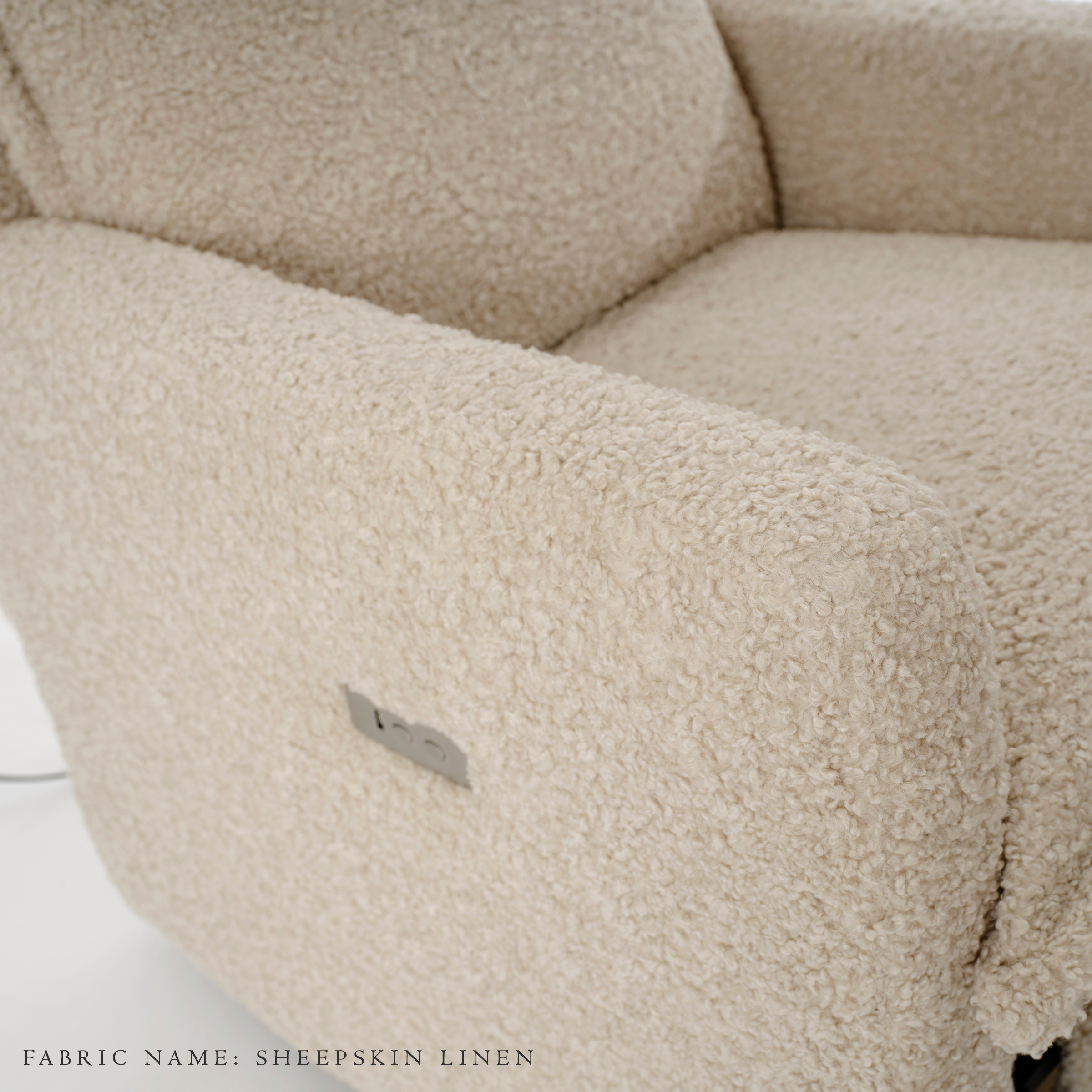 Flynn – Gliding Swivel Nursery Recliner - Sheepskin Linen