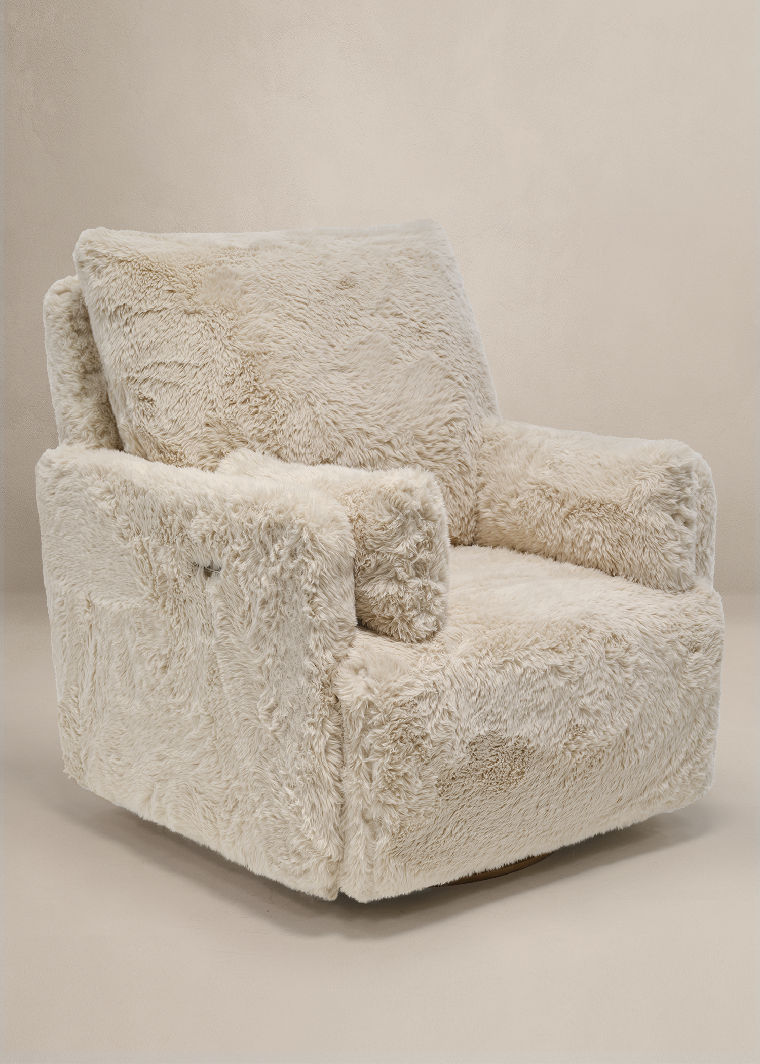 Ollie: a Chair and a Half - Swivel Nursery Glider with Back Recline Feature - Aussie Faux Hide