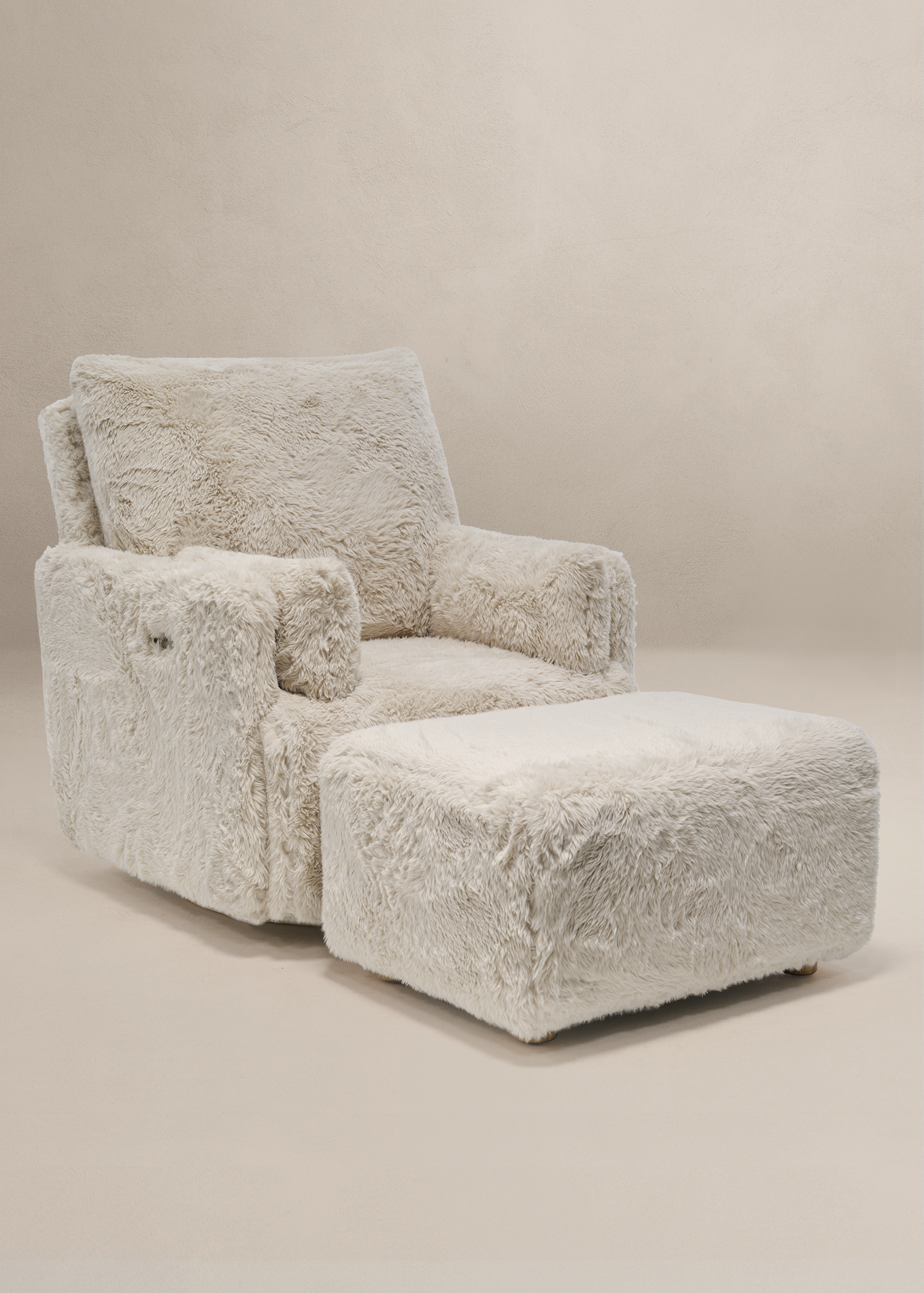 Ollie: a Chair and a Half - Swivel Nursery Glider with Back Recline Feature - Aussie Faux Hide