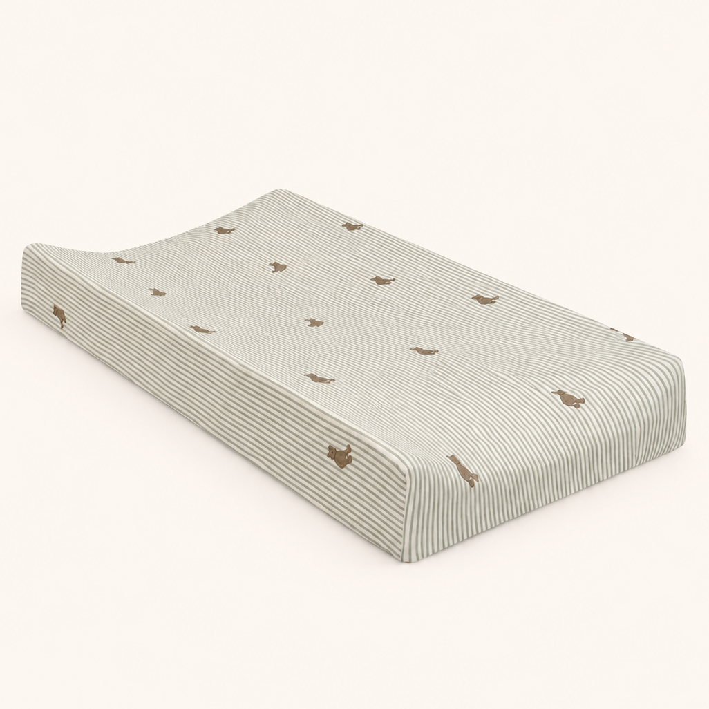 Bear - Convertible Bassinet Sheet & Changing Pad Cover