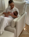 Ollie: Standard Size - Swivel Nursery Glider with Back Recline Feature