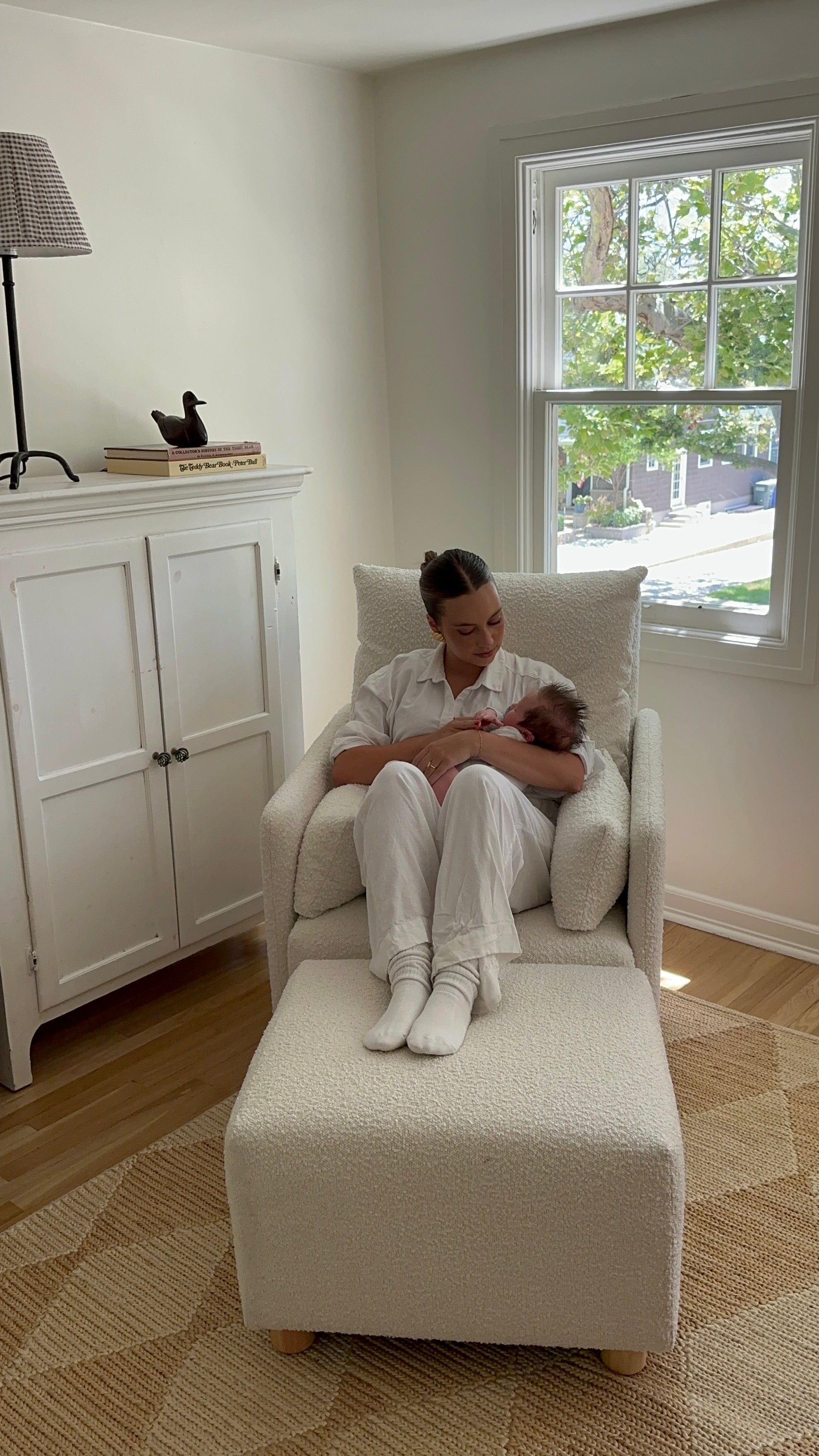 Ollie: Standard Size - Swivel Nursery Glider with Back Recline Feature