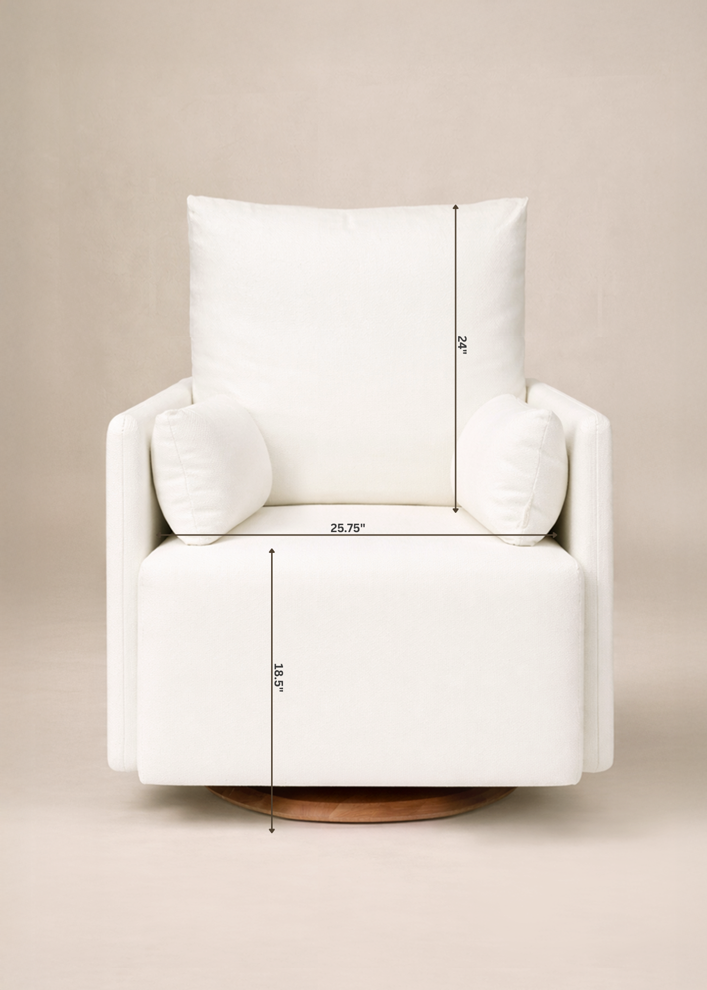 Ollie: Standard Size - Swivel Nursery Glider with Back Recline Feature