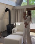 Ollie: a Chair and a Half - Swivel Nursery Glider with Back Recline Feature - High Performance Bouclé Oyster