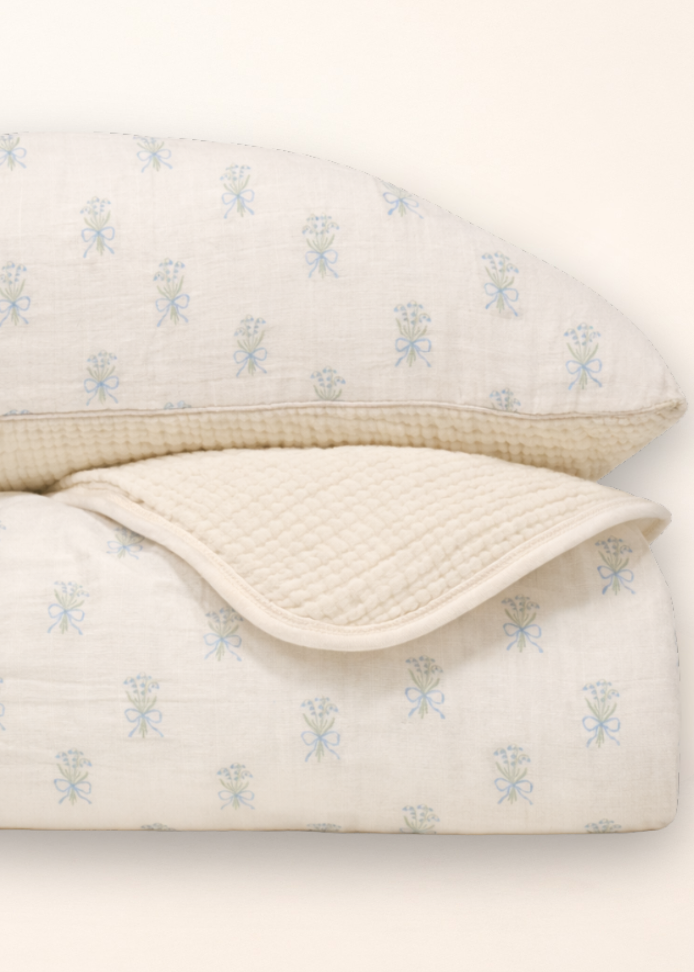 Lily of the Valley - Premium Muslin Crib Quilt & Sham Set