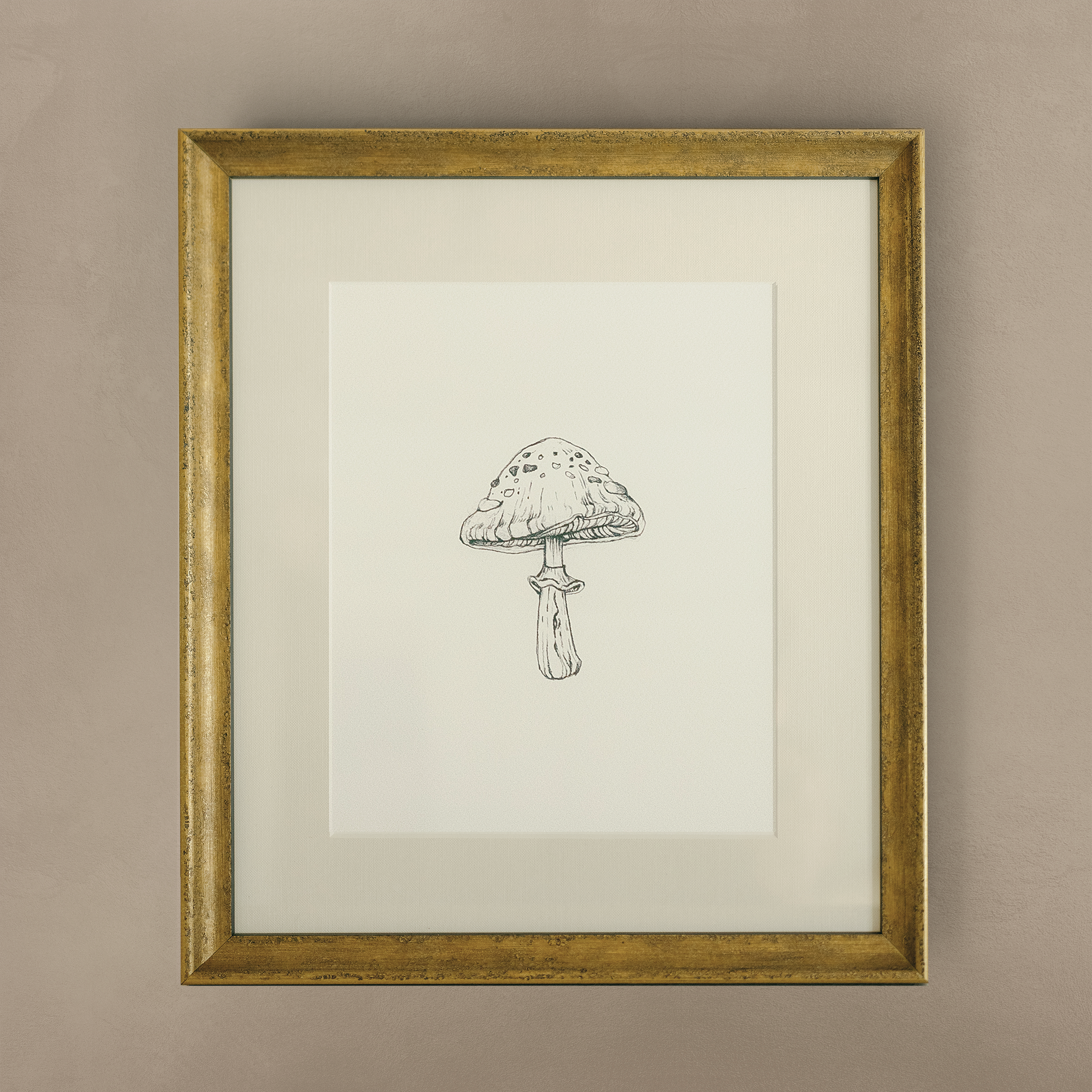 The 'Mushroom' Framed Art