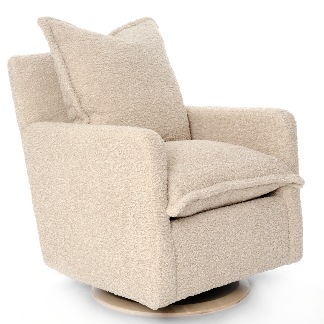 Sheepskin Linen Nola Swivel Nursery Glider Oilo Studio