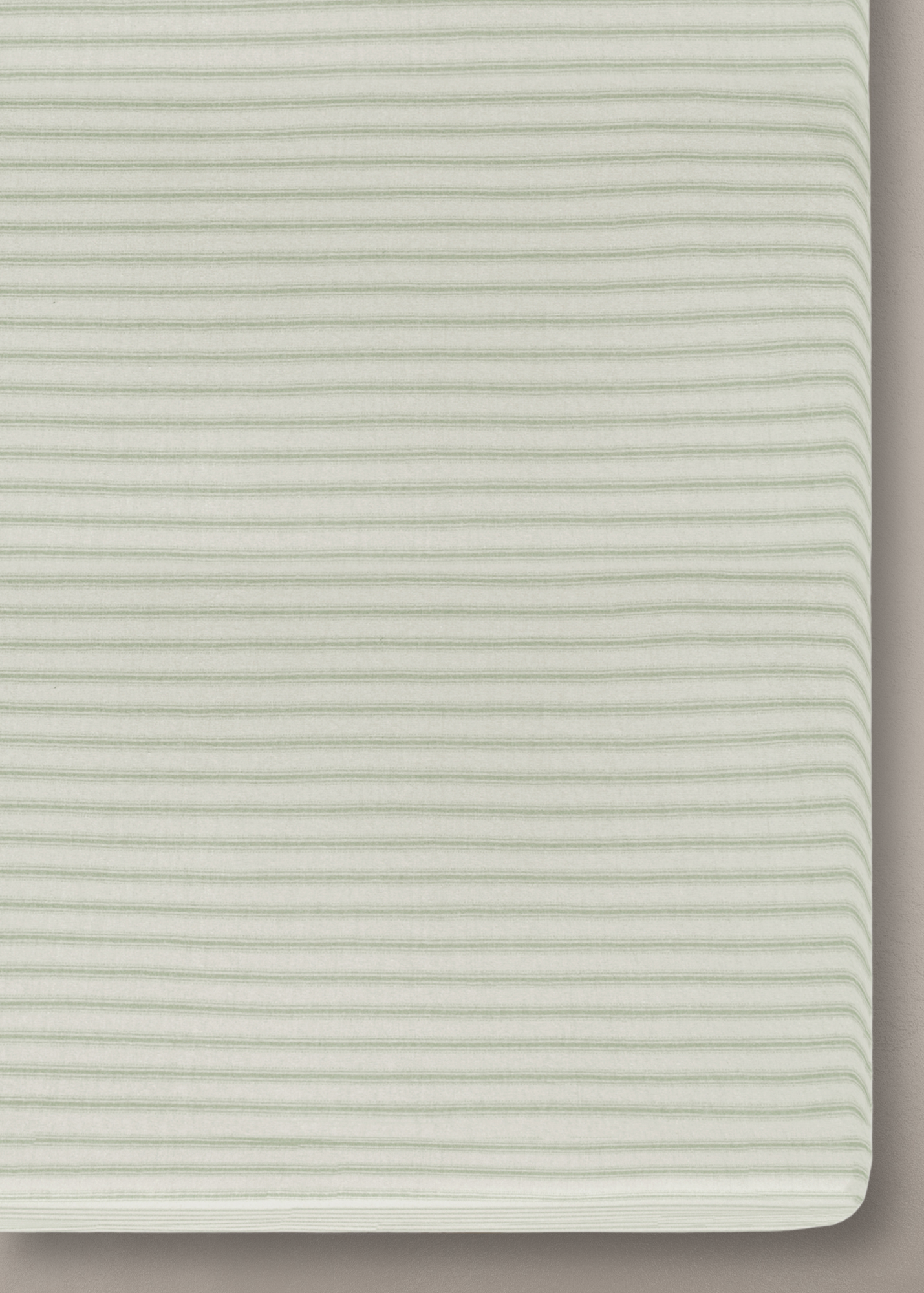 Sea Moss Sage Green Stripe - Crib Sheet