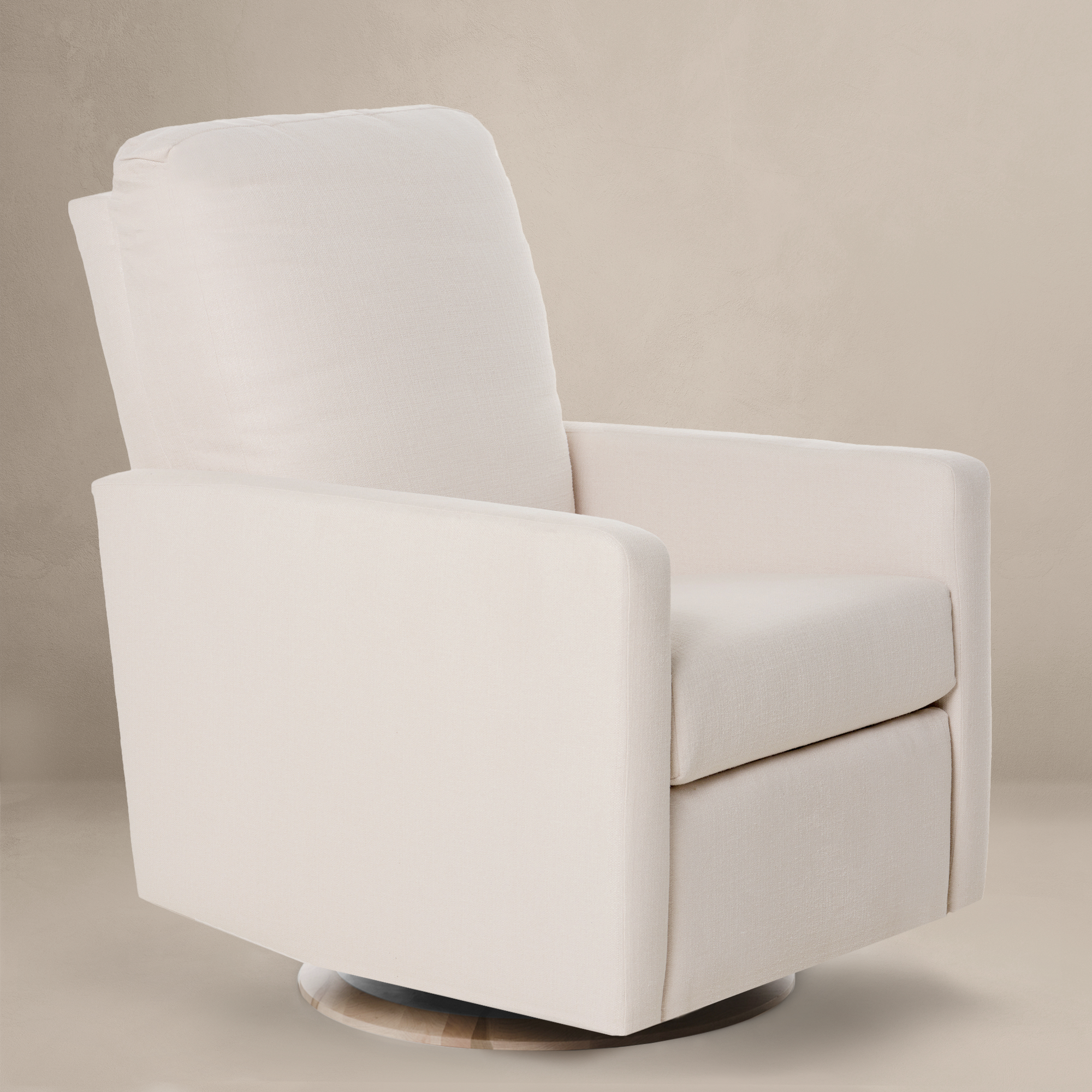 Drew – Gliding Swivel Nursery Recliner - High Performance Ivory