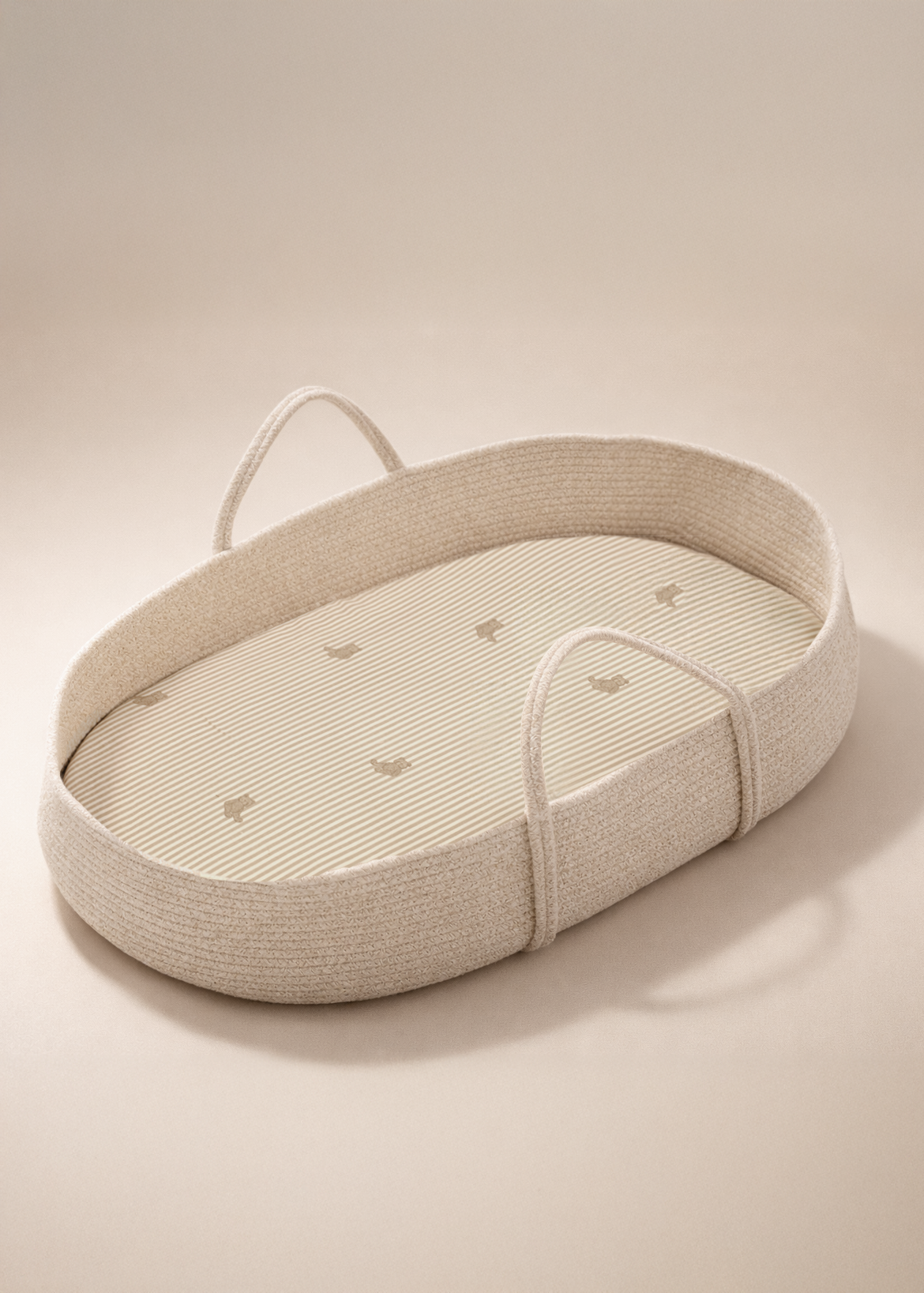 Bear - Convertible Moses Basket Sheet & Extra Small Changing Pad Cover