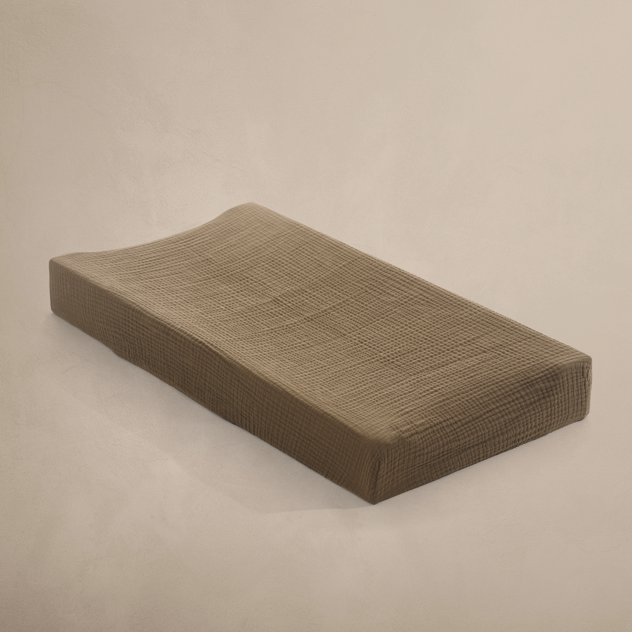 'Bark' Brown - Premium Muslin Changing Pad Cover