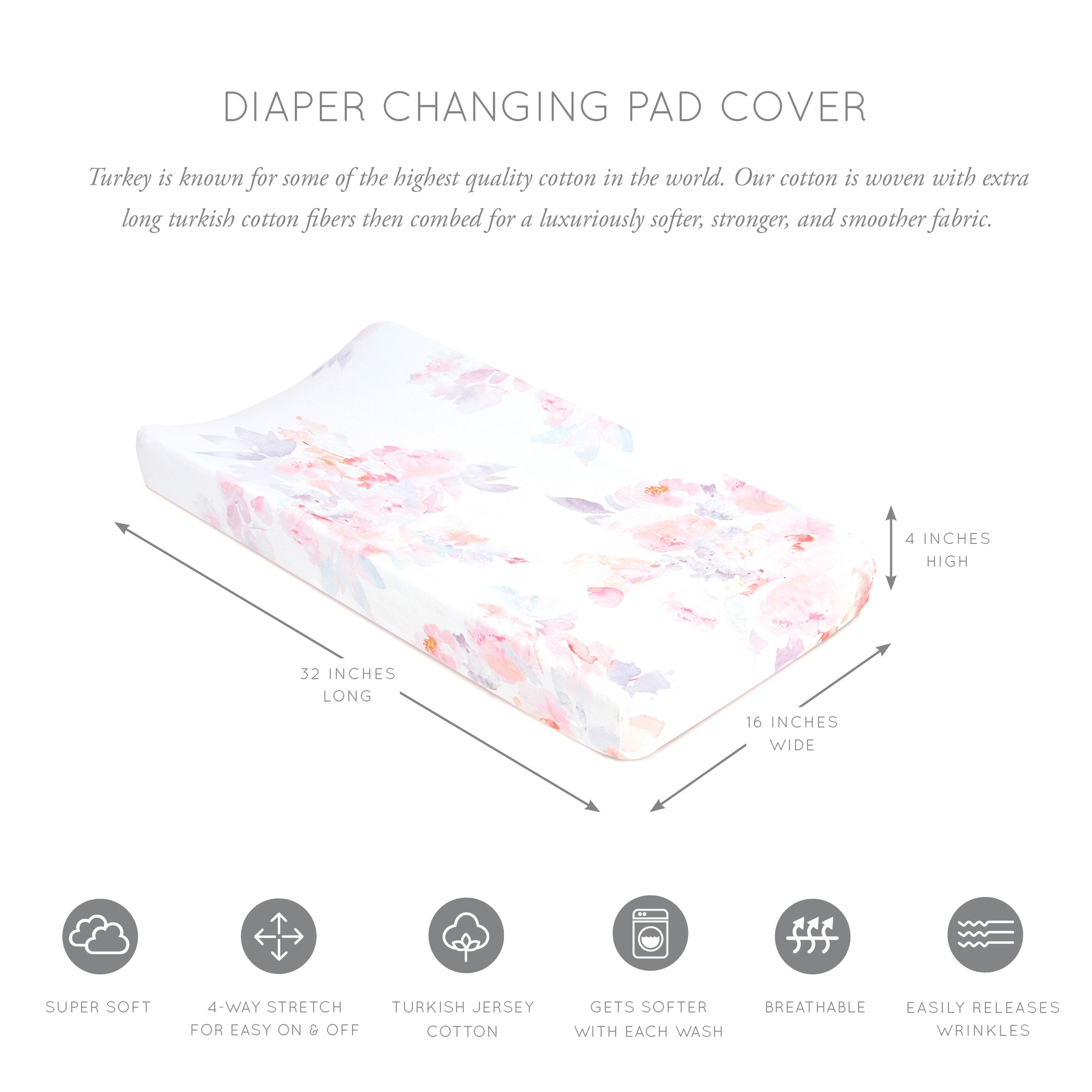Prim Floral - Changing Pad Cover