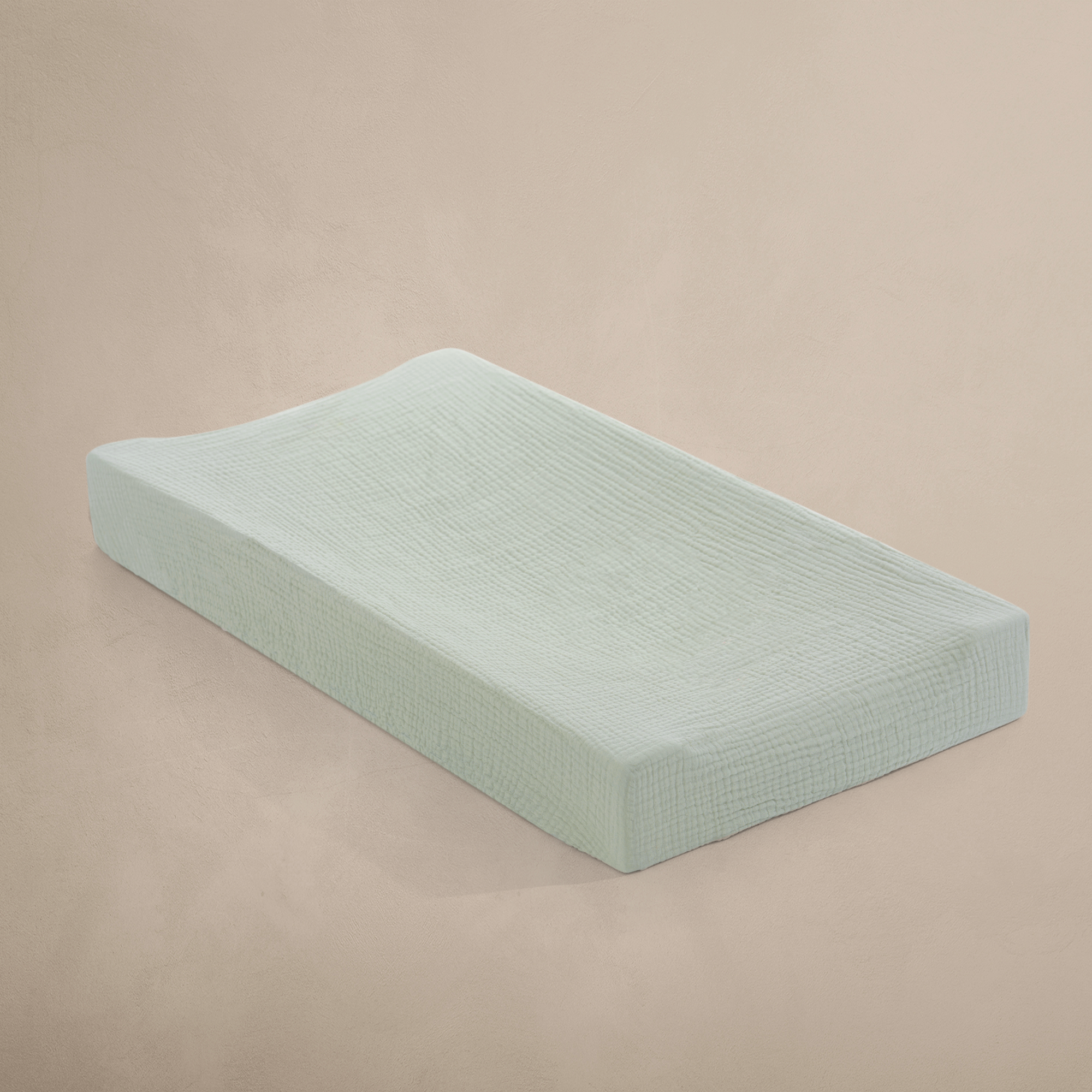 &#39;Sea Moss&#39; Sage Green - Premium Muslin Changing Pad Cover