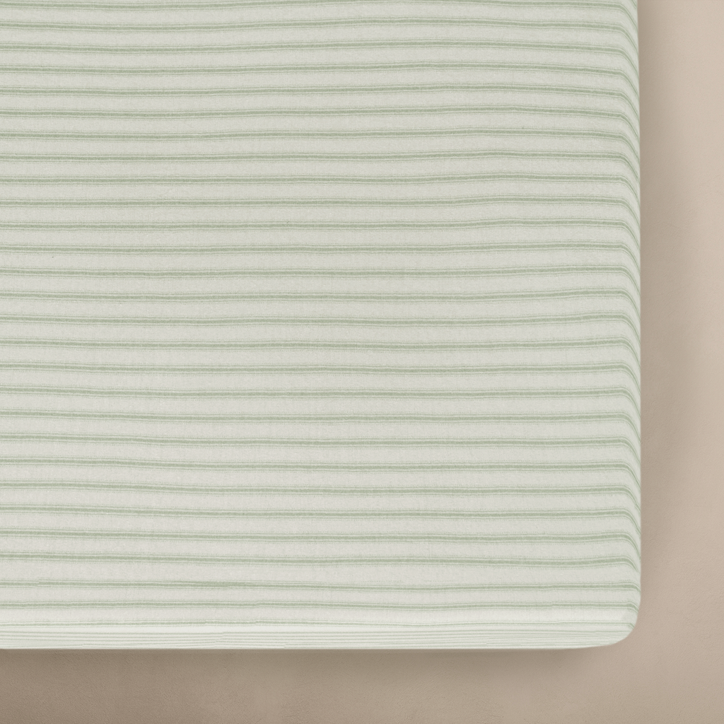 Sage Green Stripe Crib Sheet Nursery Crib Bedding Oilo Studio sage-green-stripe-crib-sheet-nursery-crib-bedding-oilo-studio