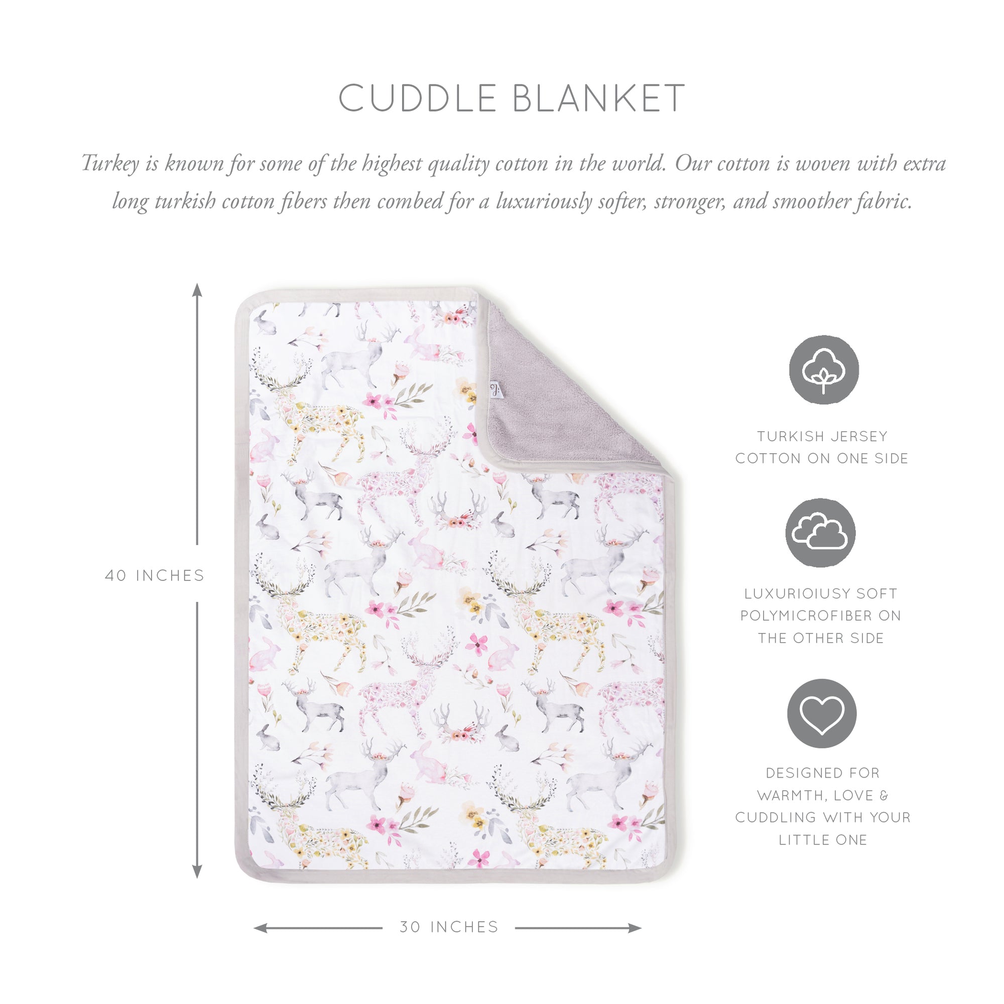 Fawn - Cuddle Plush Infant Blanket