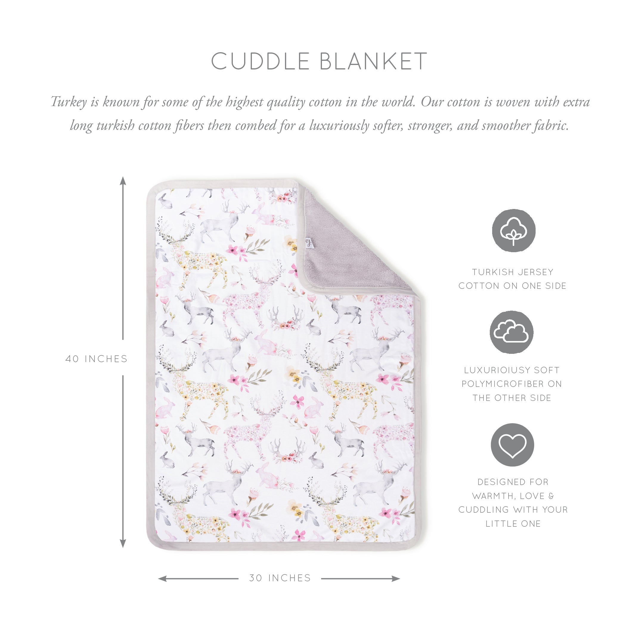 Fawn - Cuddle Plush Infant Blanket