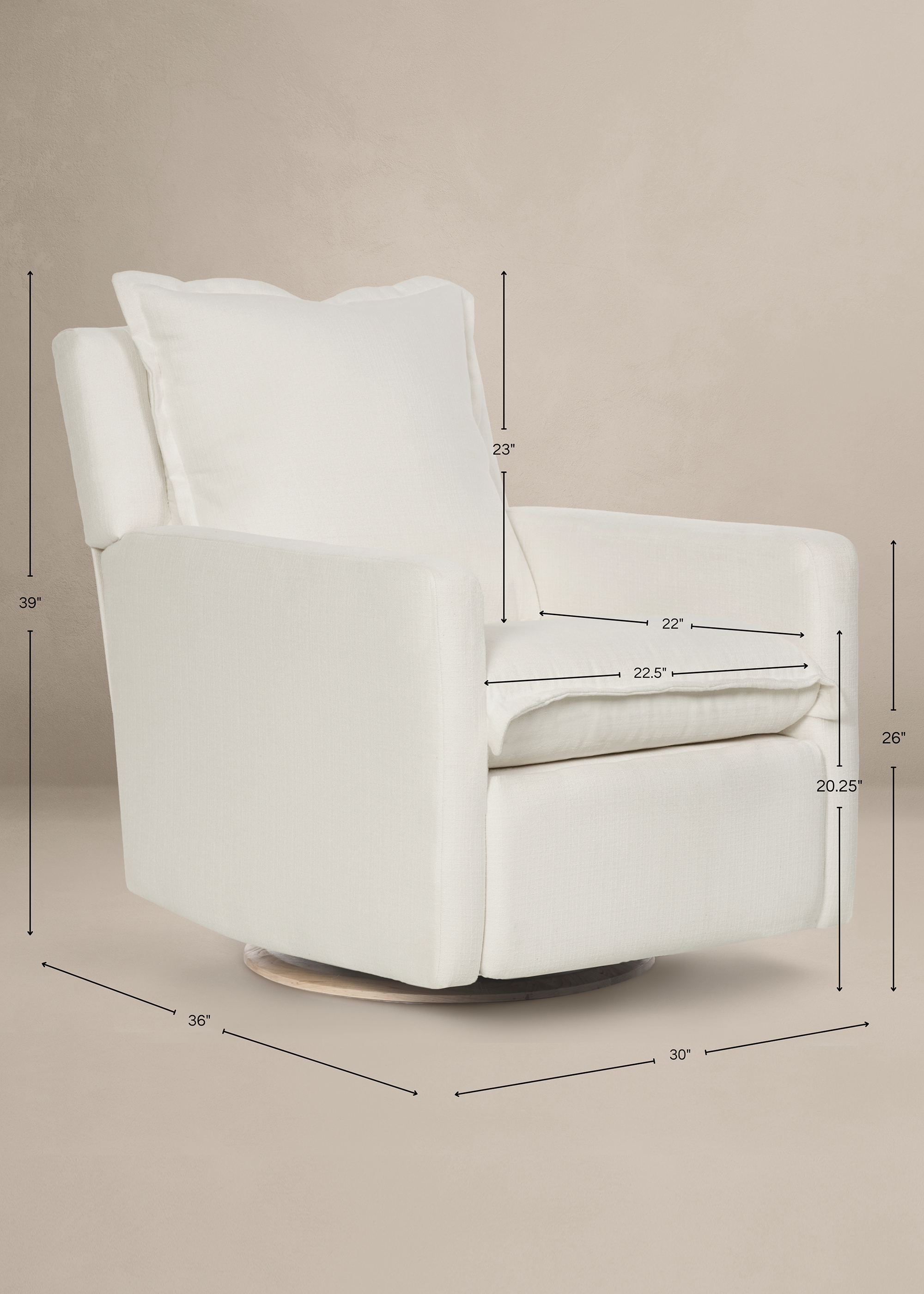 Flynn Gliding Swivel Nursery Recliner Oilo Studio