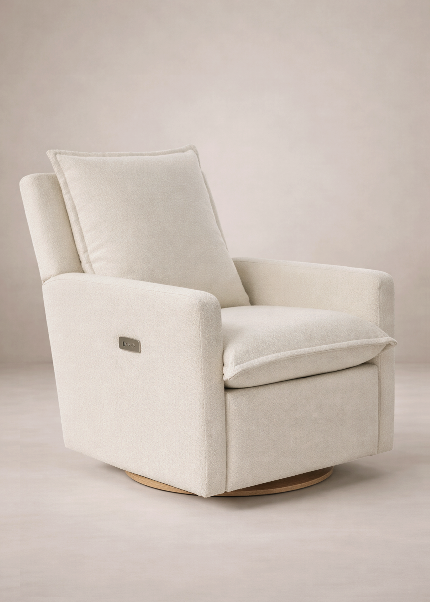 Flynn – Gliding Swivel Nursery Recliner - High Performance Basket Sand