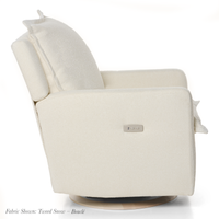Tweed Snow Boucl Flynn Swivel Nursery Recliner Oilo Studio