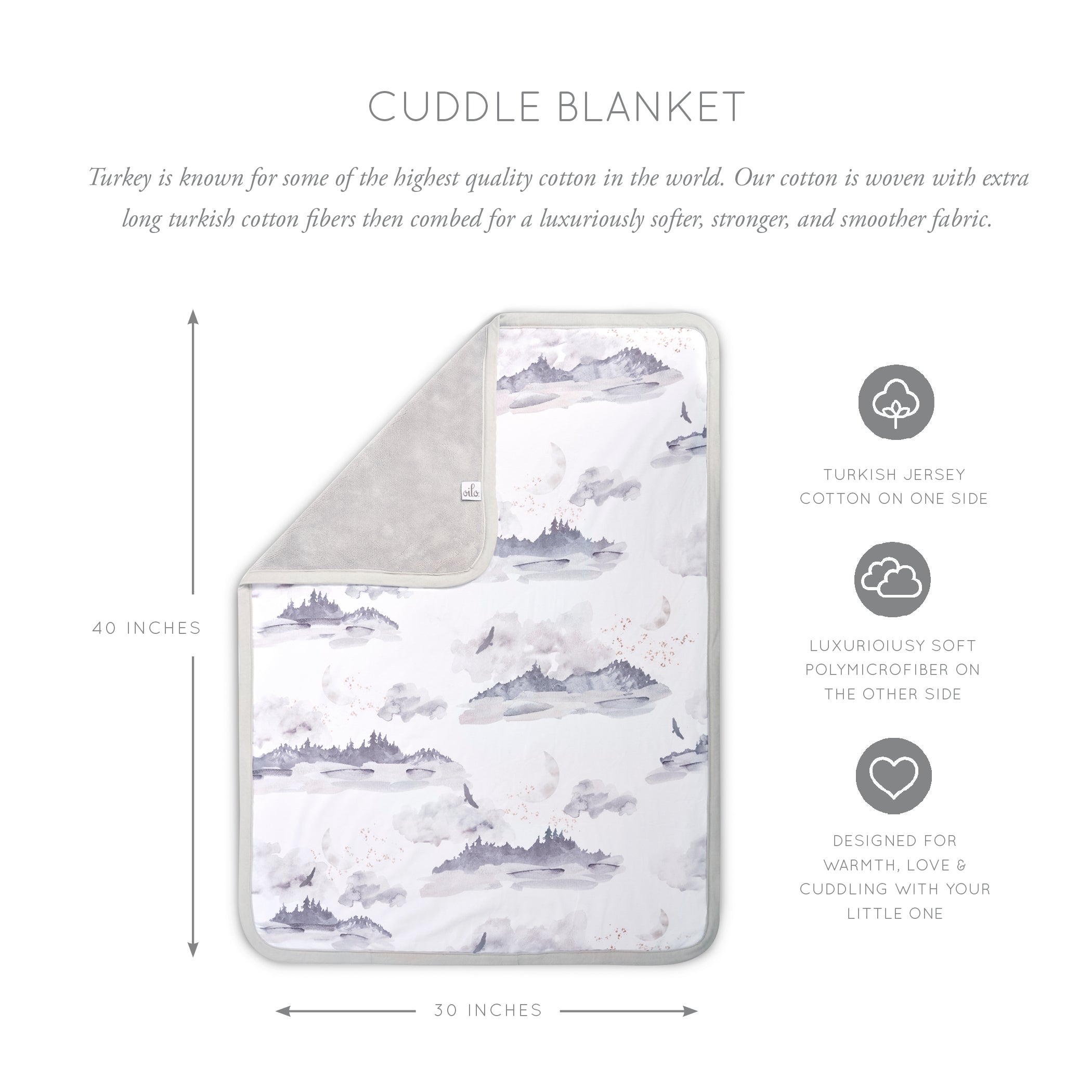 Misty Mountain - Cuddle Plush Infant Blanket
