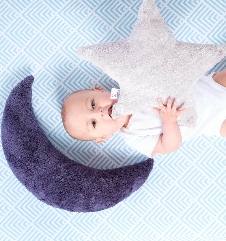 Plush Moon Dream Pillow - Pewter Gray