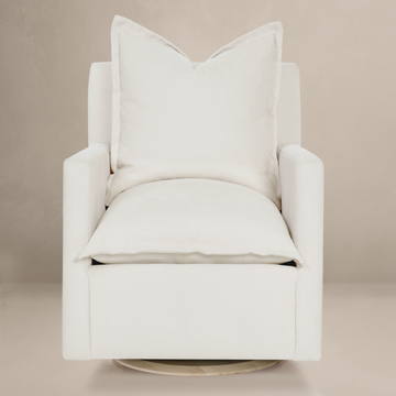 NOLA – Swivel Nursery Glider – High Performance Ivory