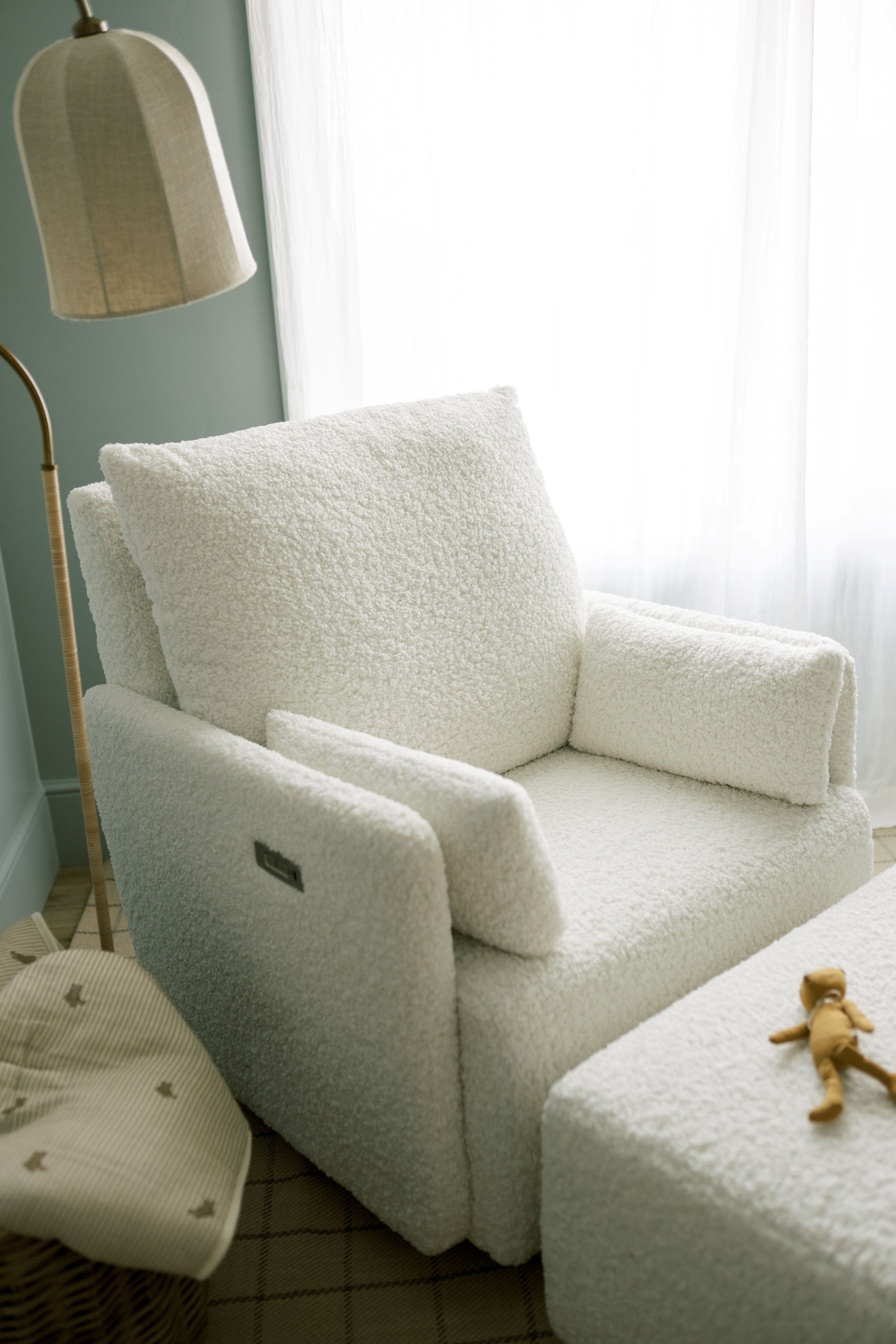 Ollie: a Chair and a Half - Swivel Nursery Glider with Back Recline Feature
