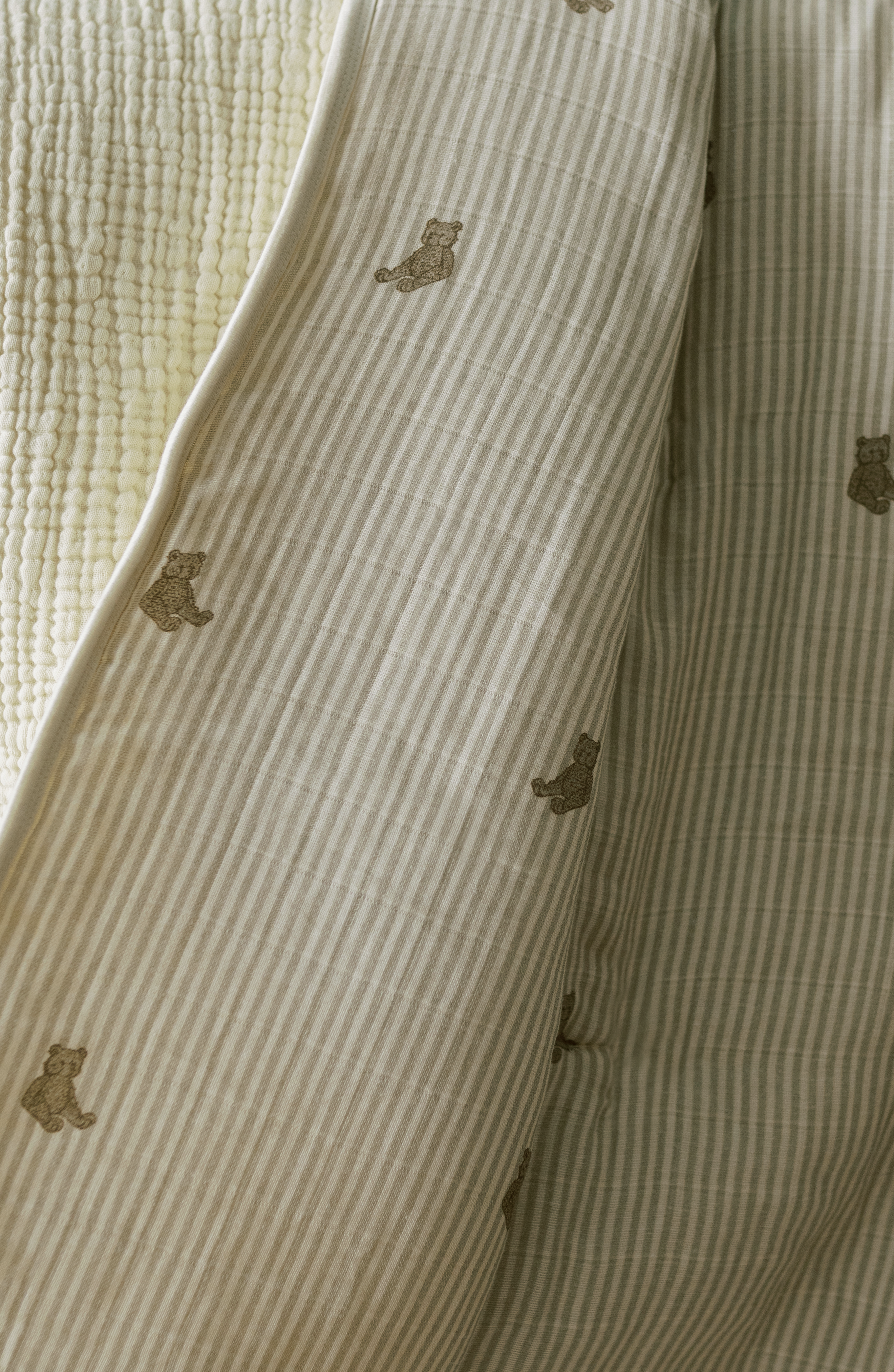 'Bear' - Premium Muslin Crib Quilt & Sham