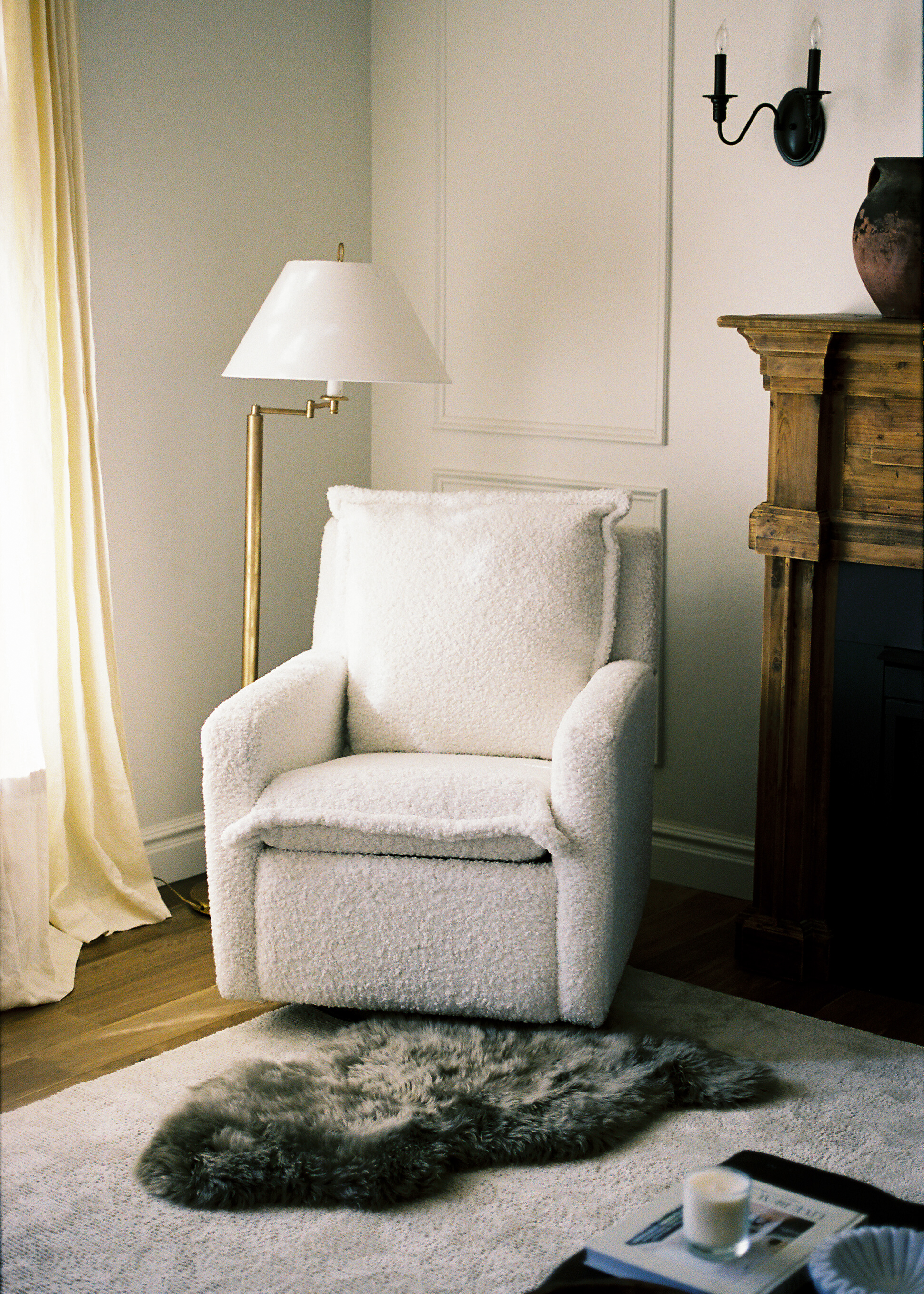 Real Fur Rug - Highland Hide Driftwood