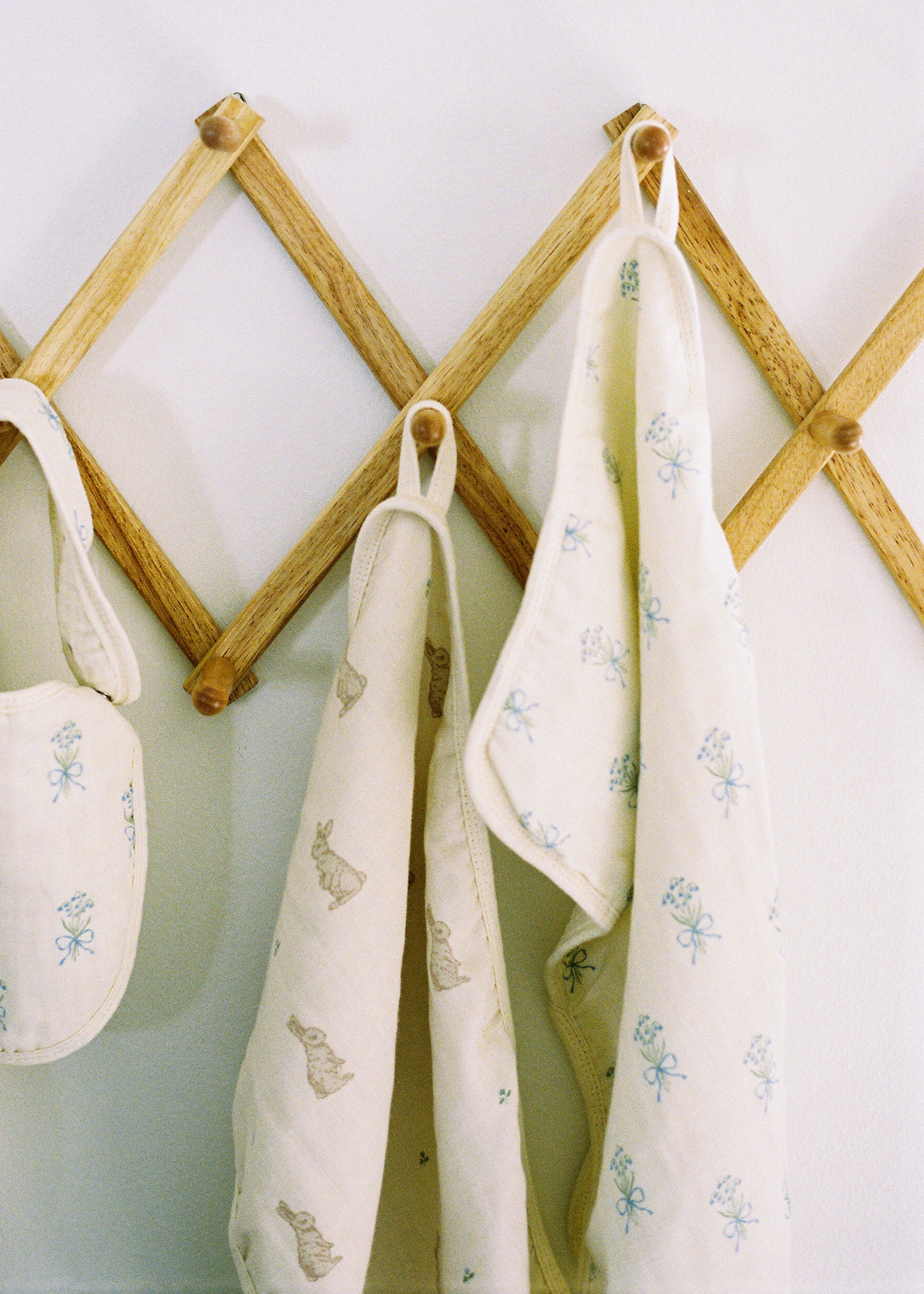 Bunny & Lily of the Valley - Premium Muslin Burp Cloth 2-Pack