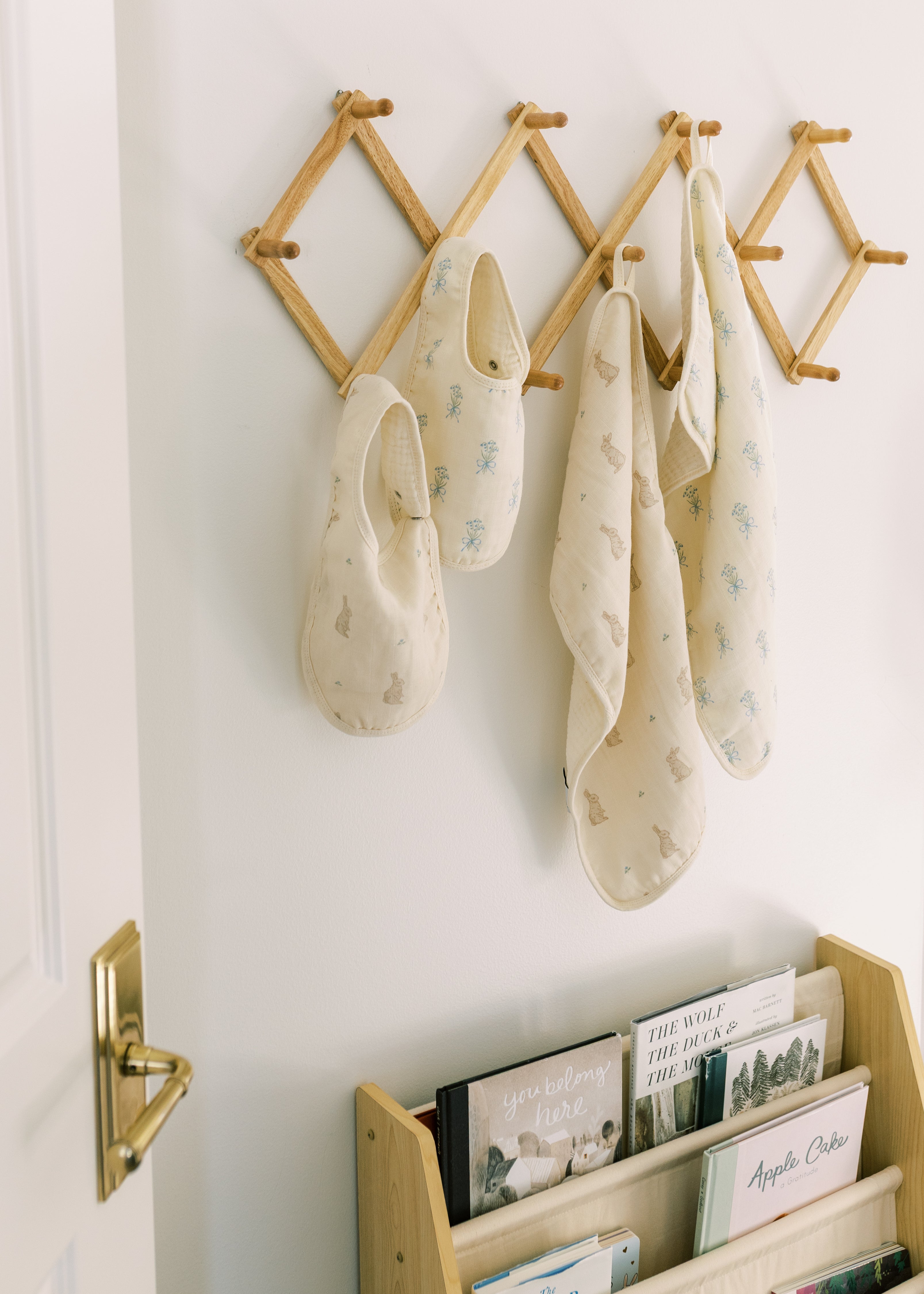 Bunny & Lily of the Valley - Premium Muslin Burp Cloth 2-Pack