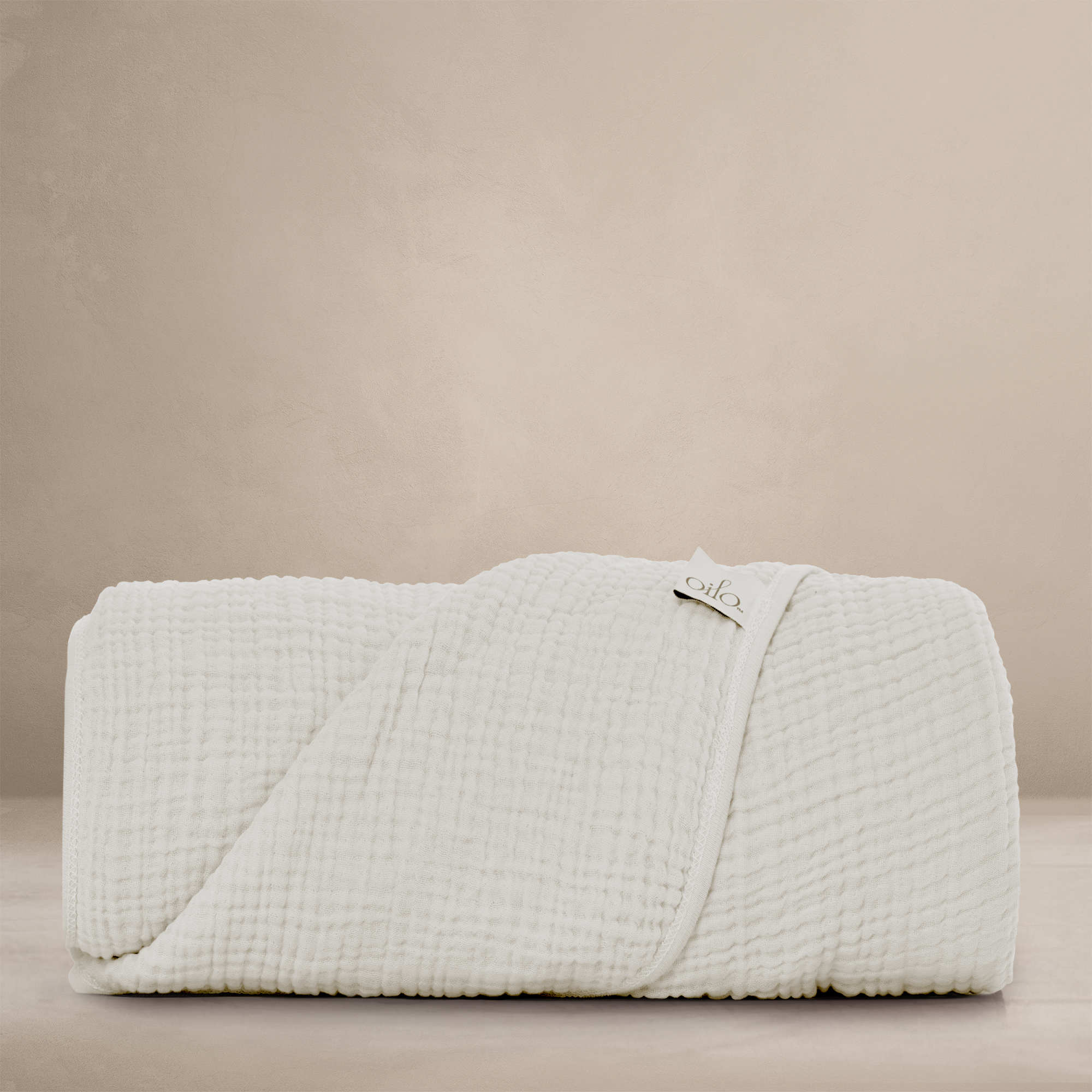 &#39;Eggshell&#39; Creme - Premium Muslin Blanket